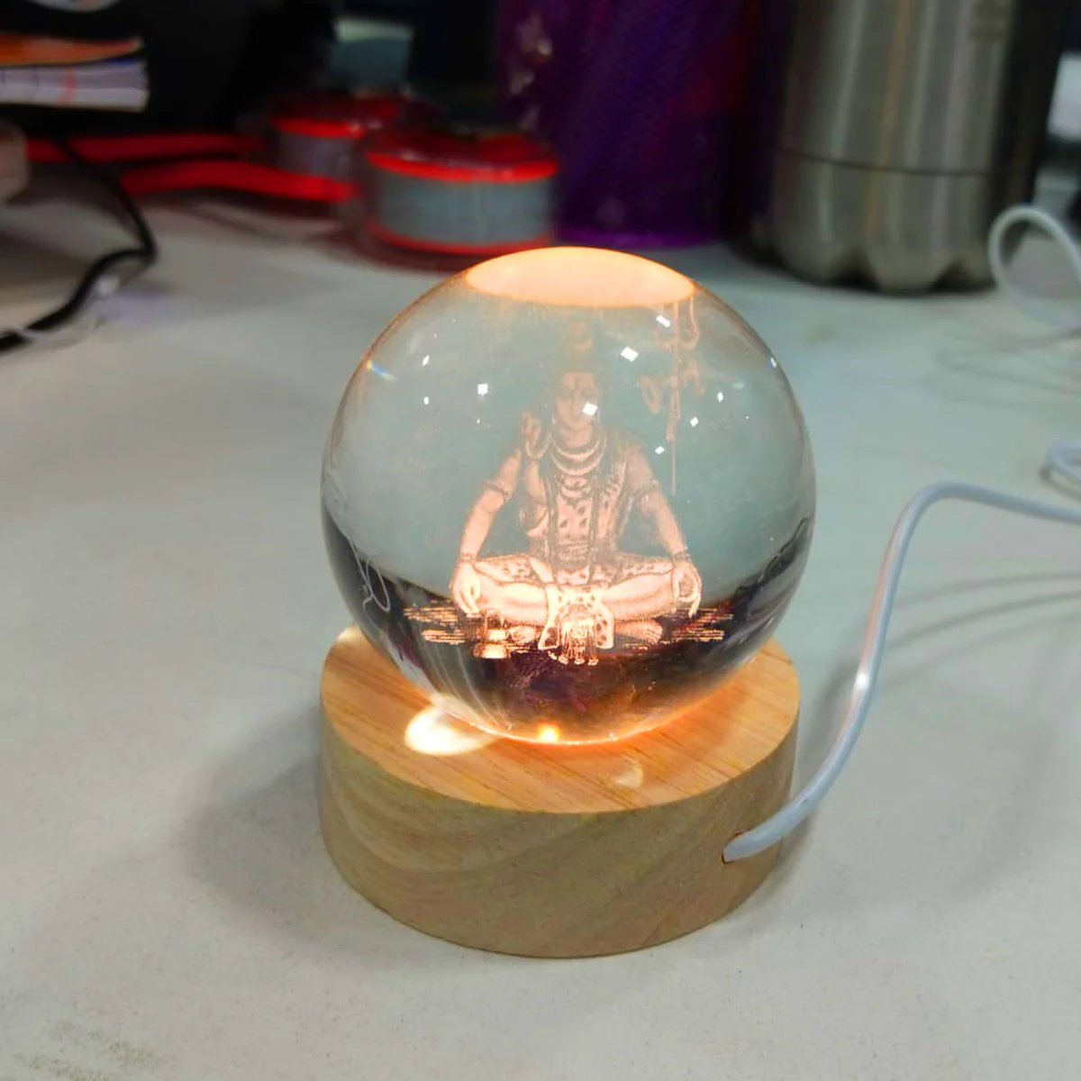 AM5924 3D Crystal Adiyogi LED Night Lamp - Image 11