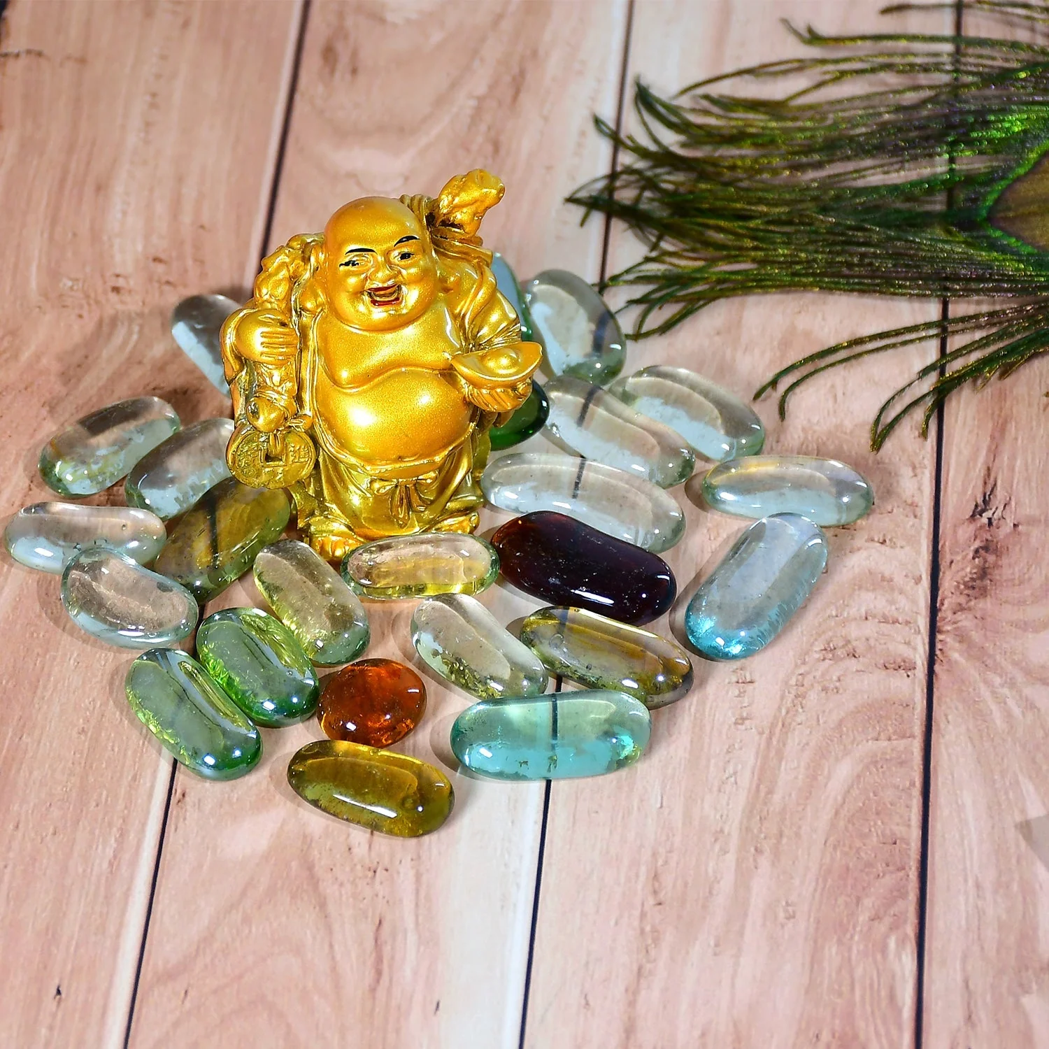 4016 Glass Gem Stone, Flat Round Marbles Pebbles for Vase Fillers, Attractive pebbles for Aquarium Fish Tank. - Image 3
