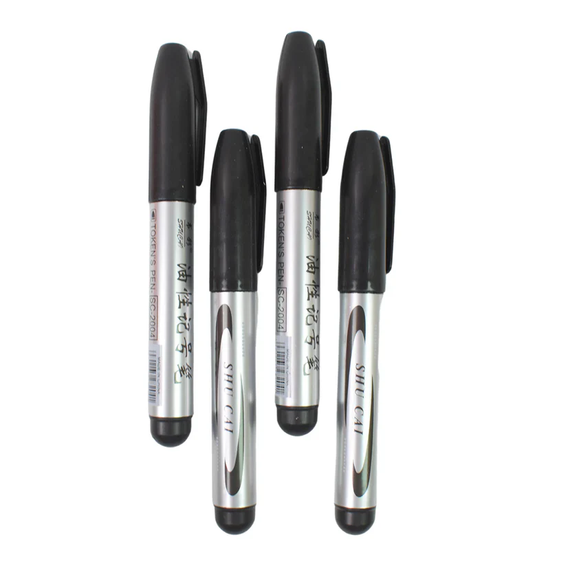 4208 Black Marker used in all kinds of school, college (4 Pcs Set) - Image 5