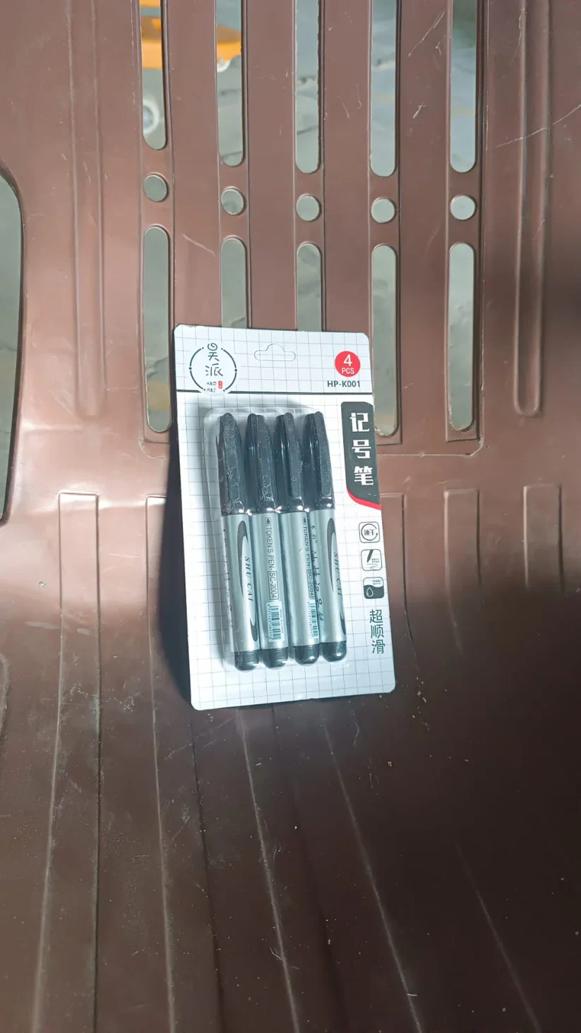4208 Black Marker used in all kinds of school, college (4 Pcs Set) - Image 7