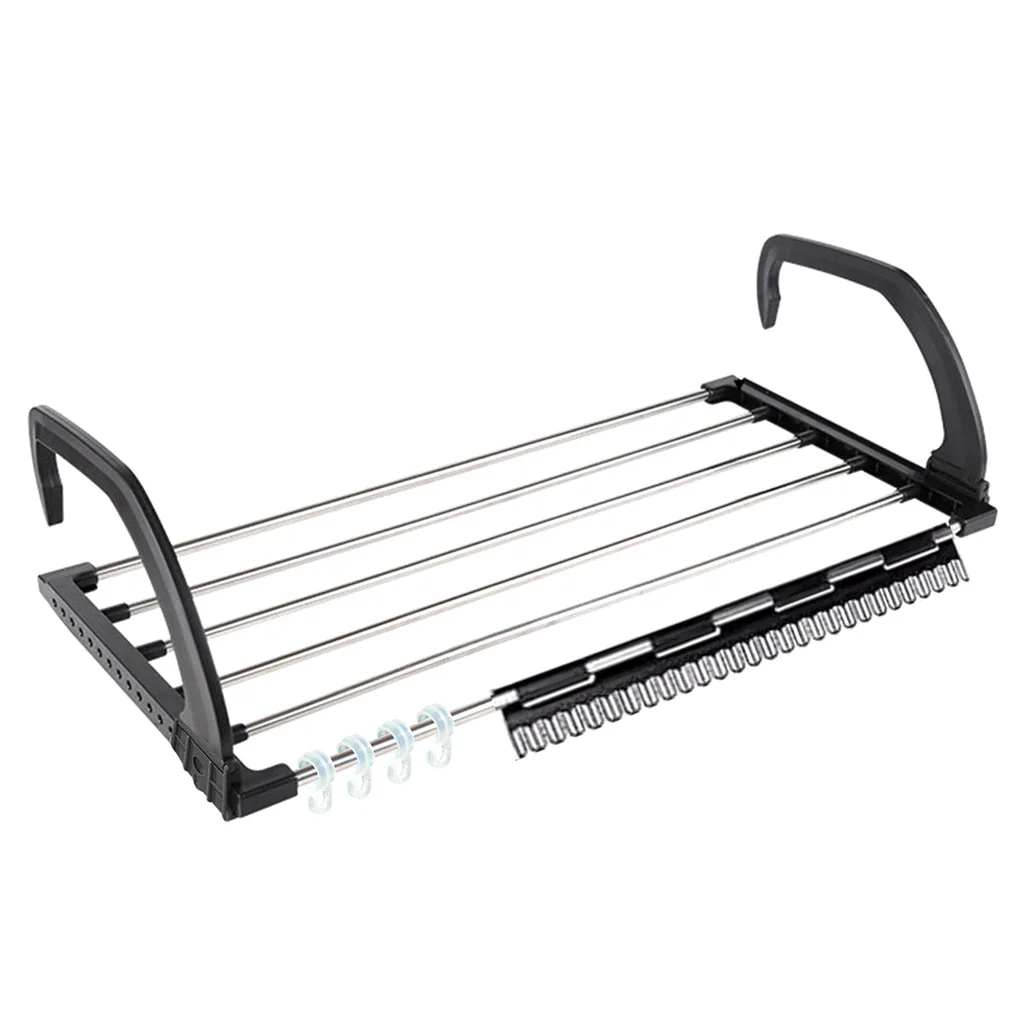 4649 Adjustable Folding Clothes Steel Drying Racks Hanger - Image 6