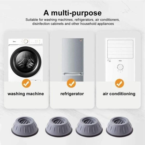 AM7776 Washer Dryer Anti Vibration Pads with Suction Cup Feet - Image 2