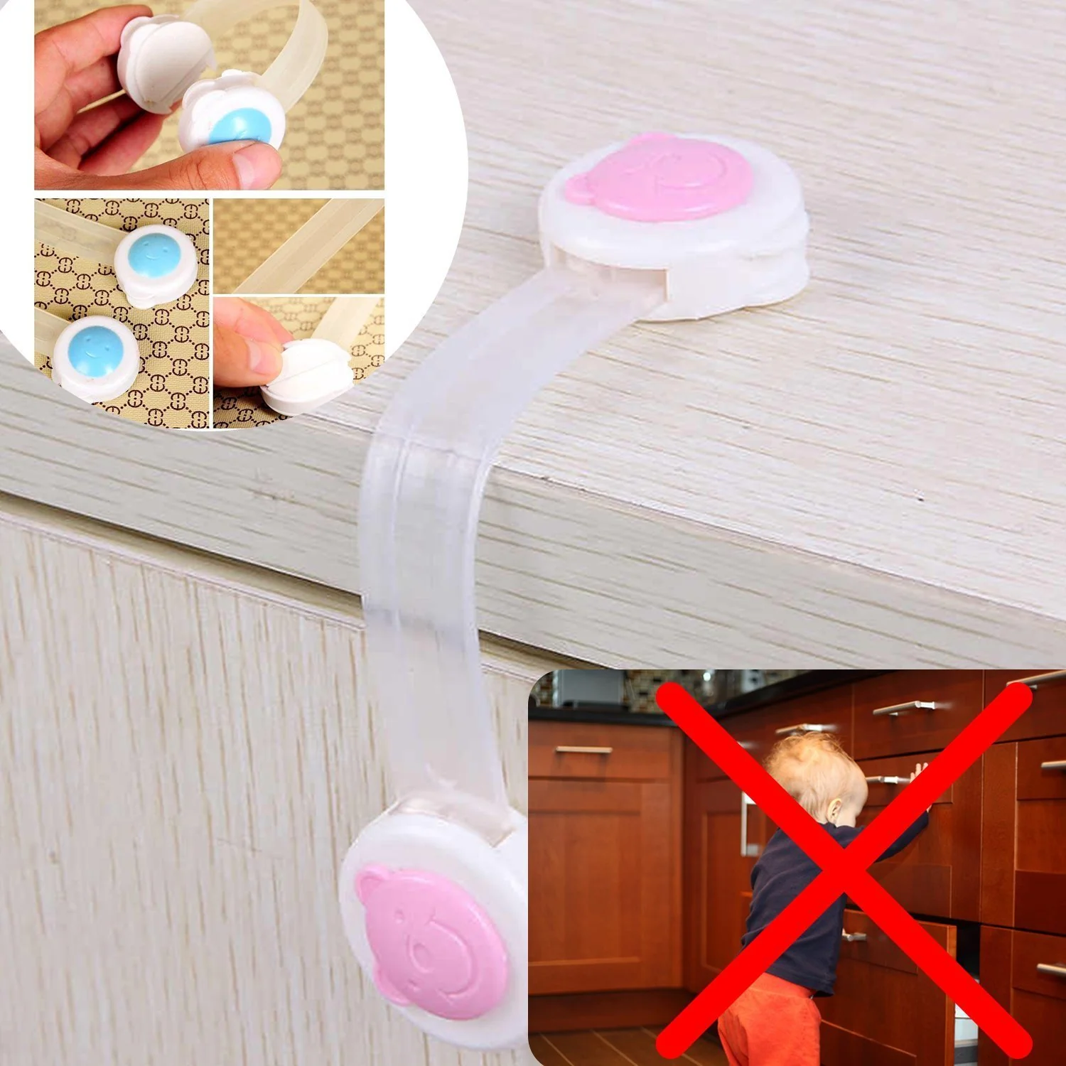4688 Baby Proofing Child Safety Strap Locks (1Pc Only) - Image 5