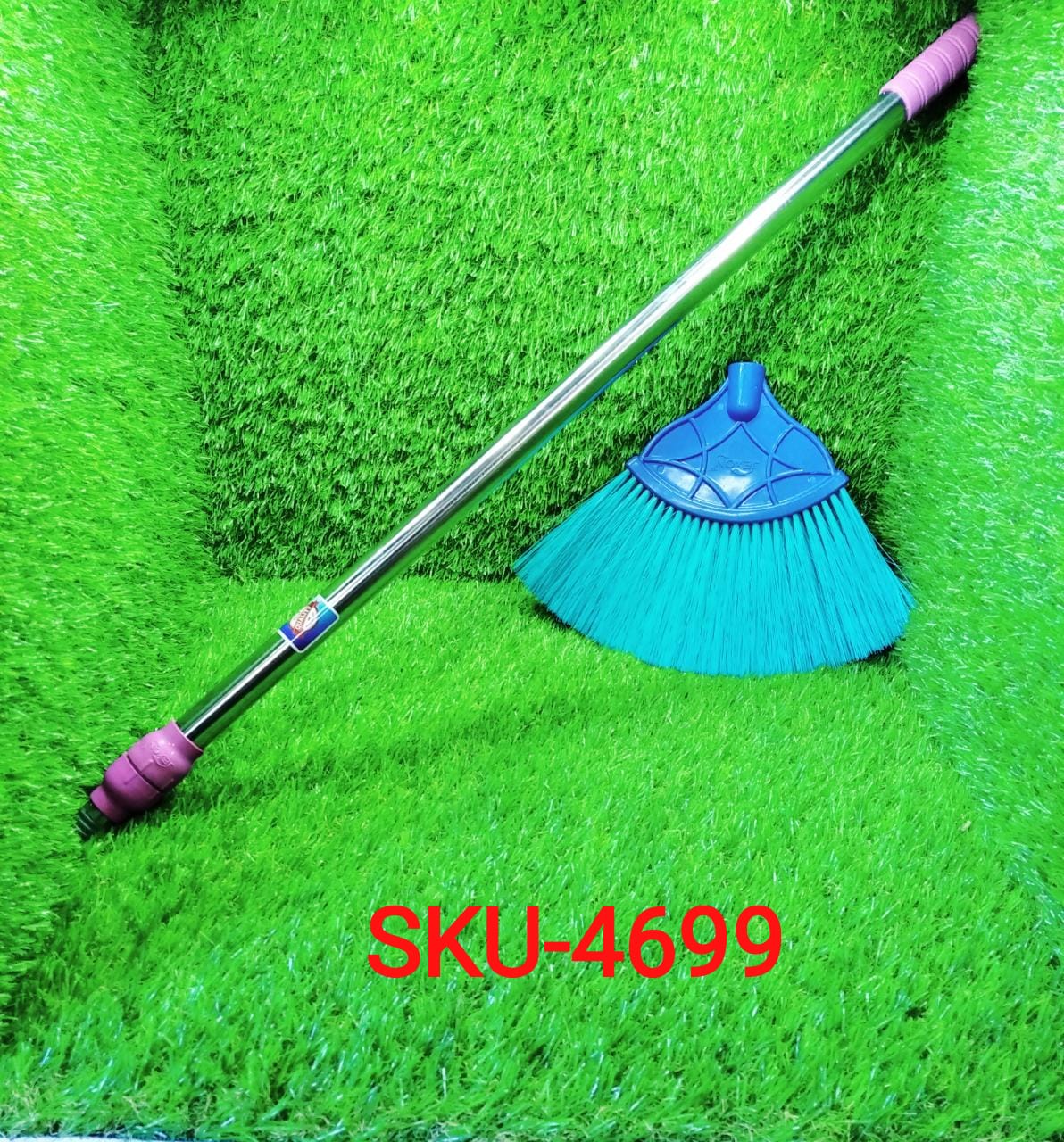 4699 Broom with Long Stainless Steel Rod and Extendable Cobweb Cleaner Stick - Image 7