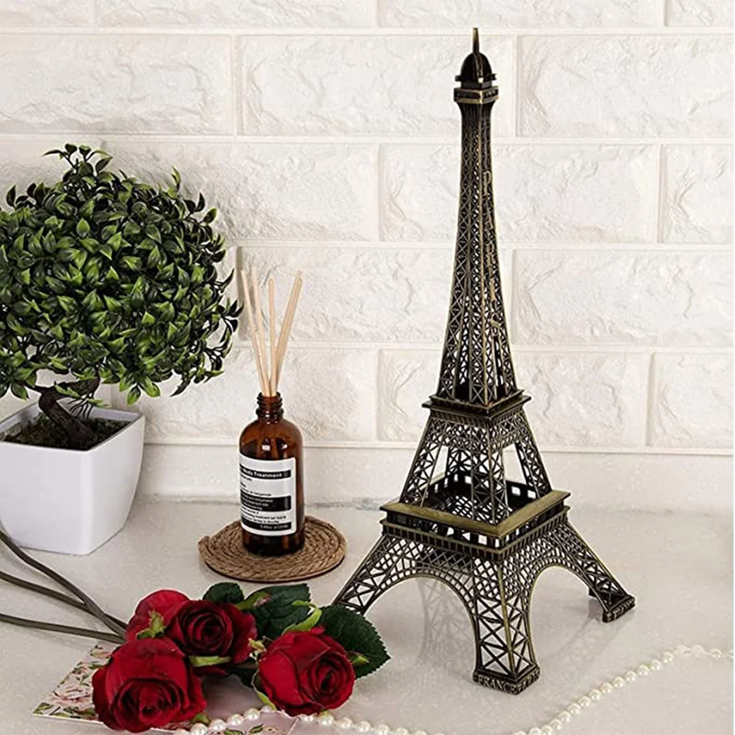 4733 Antique Finish 3D Metal Paris Eiffel Tower Metal  Showpiece 1 Pcs - Image 7