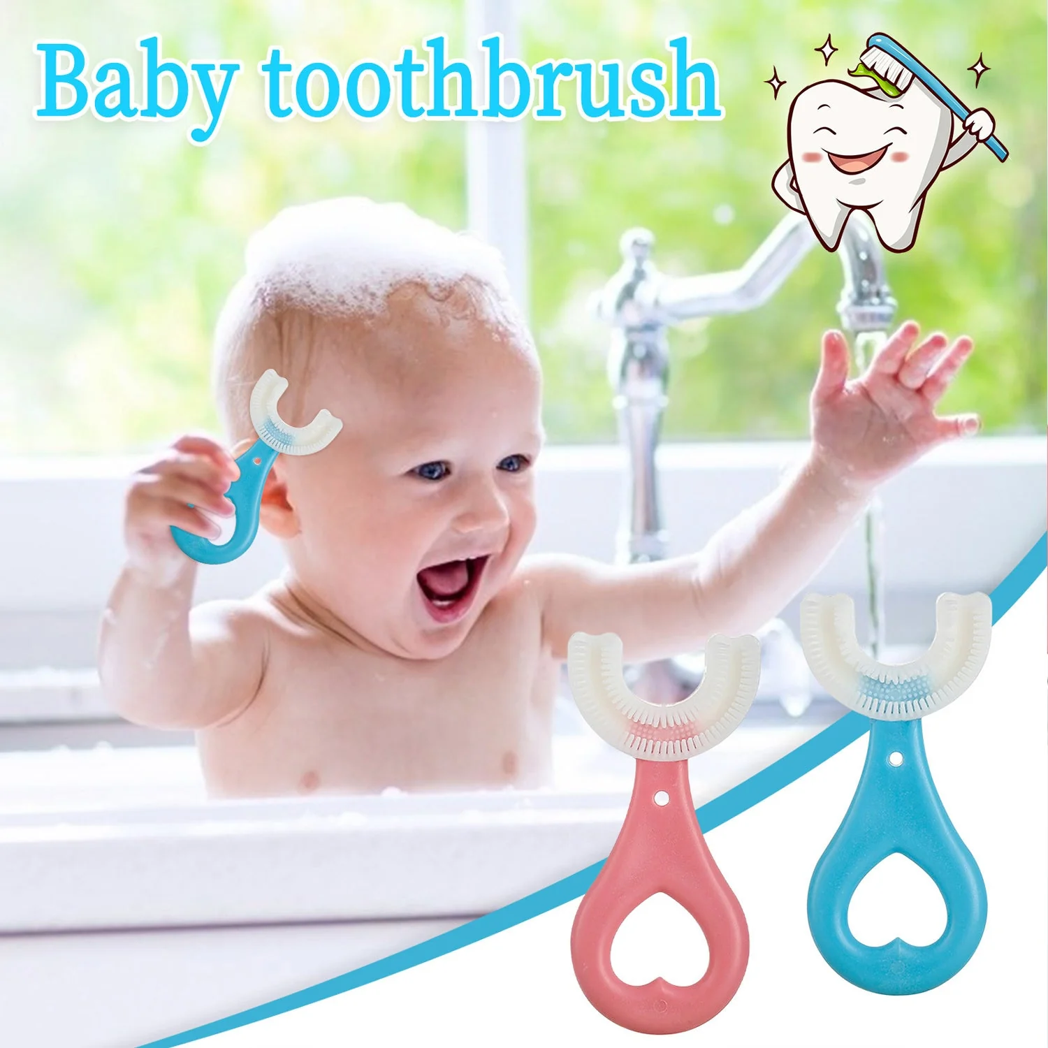 4774 Kids U S Tooth Brush used in all kinds of household bathroom places for washing teeth of kids, toddlers and children’s easily and comfortably. - Image 10