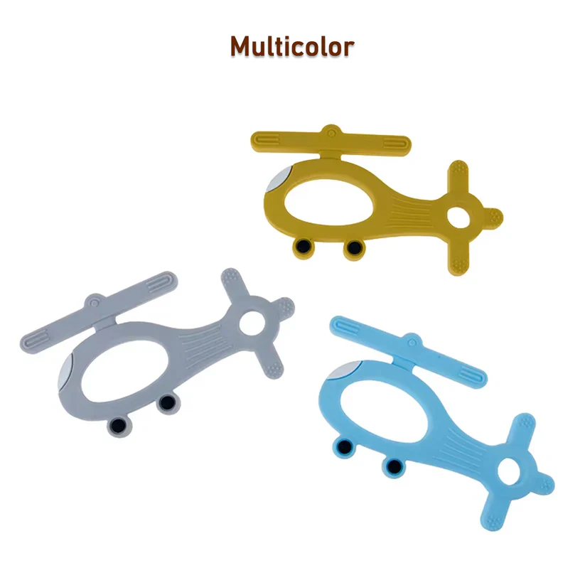 4965 Silicone Helicopter Shape Teether for Baby (1 Pc / Mix Color) - Image 5