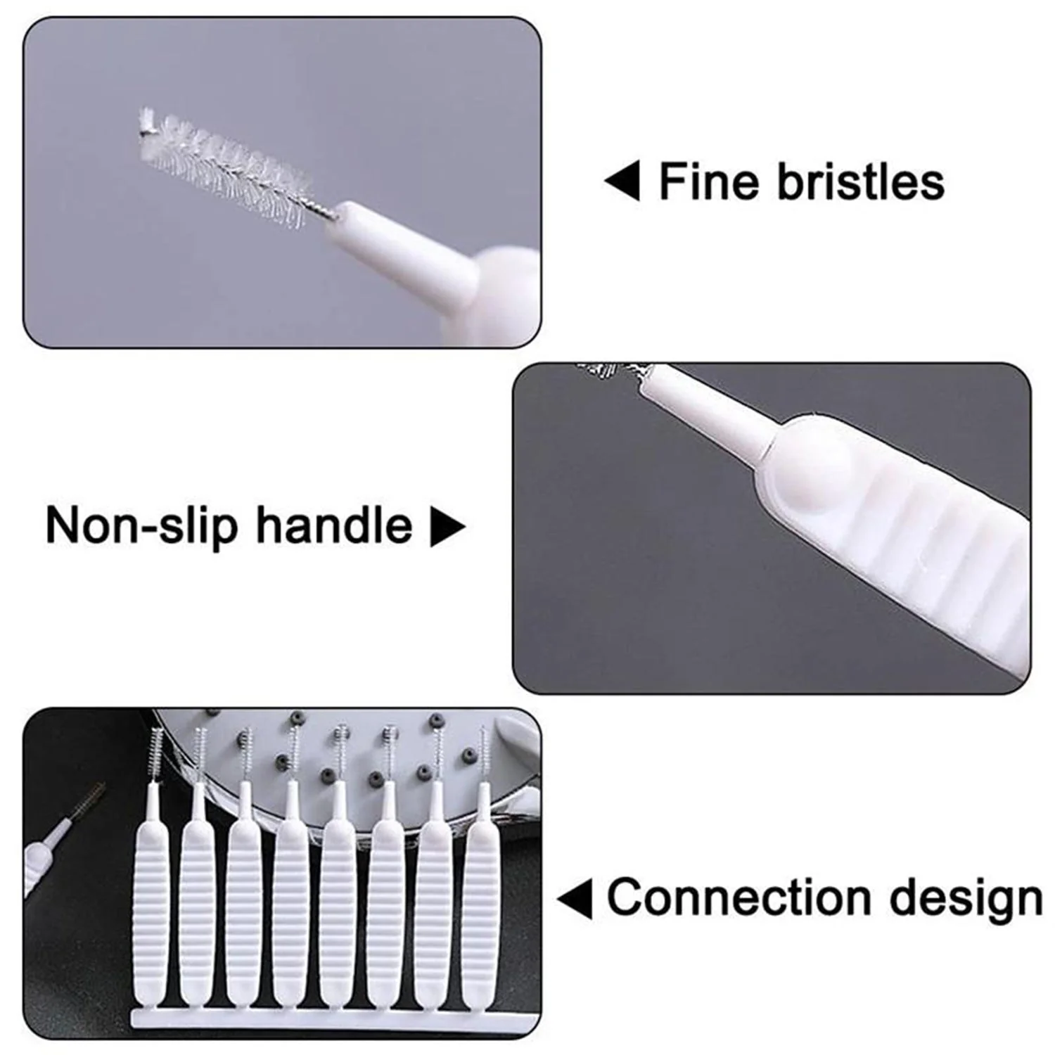4985 10pcs Shower Nozzle Cleaning Brush, Reusable Multifunctional Shower Head Anti-Clogging Small Brush - Image 2