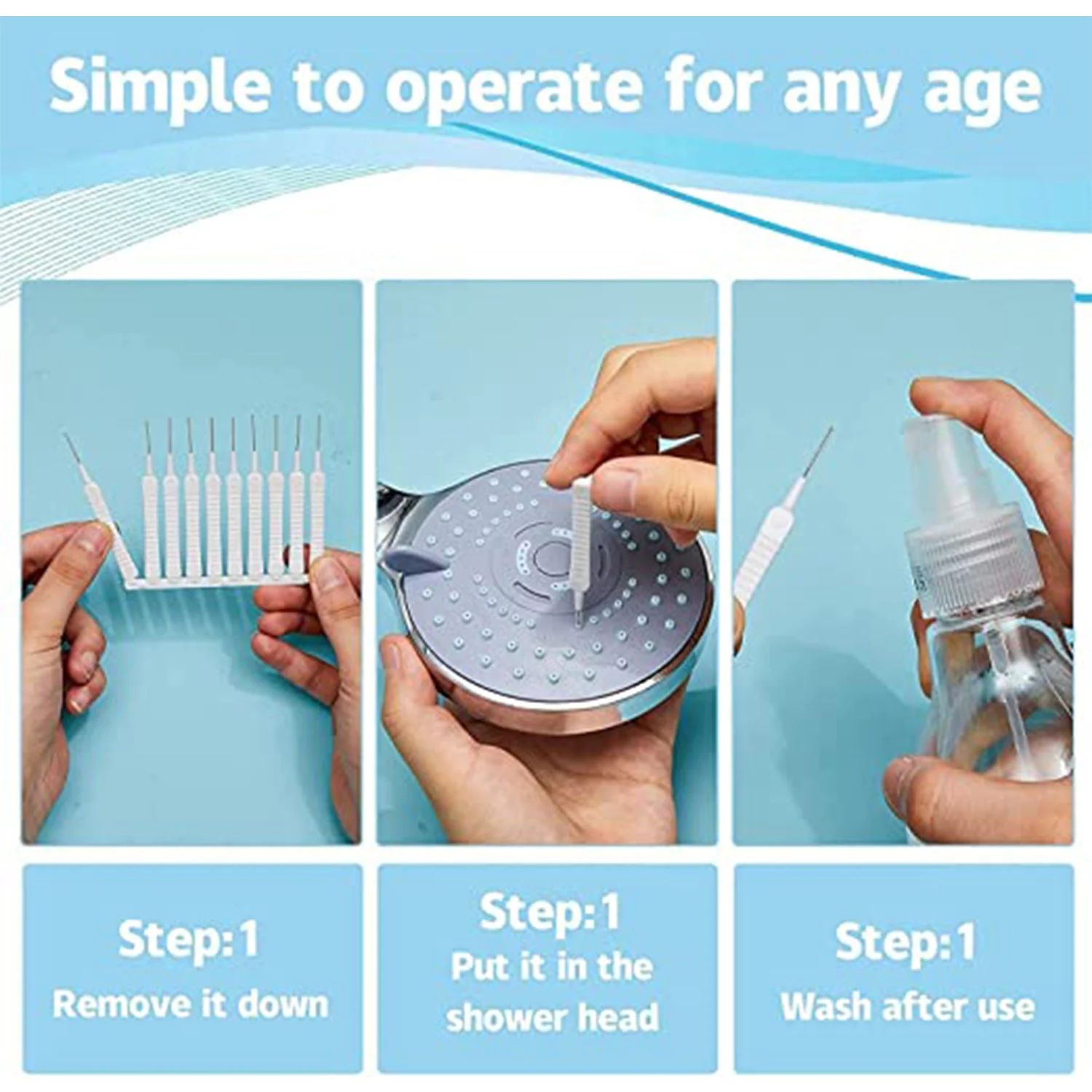 4985 10pcs Shower Nozzle Cleaning Brush, Reusable Multifunctional Shower Head Anti-Clogging Small Brush - Image 6