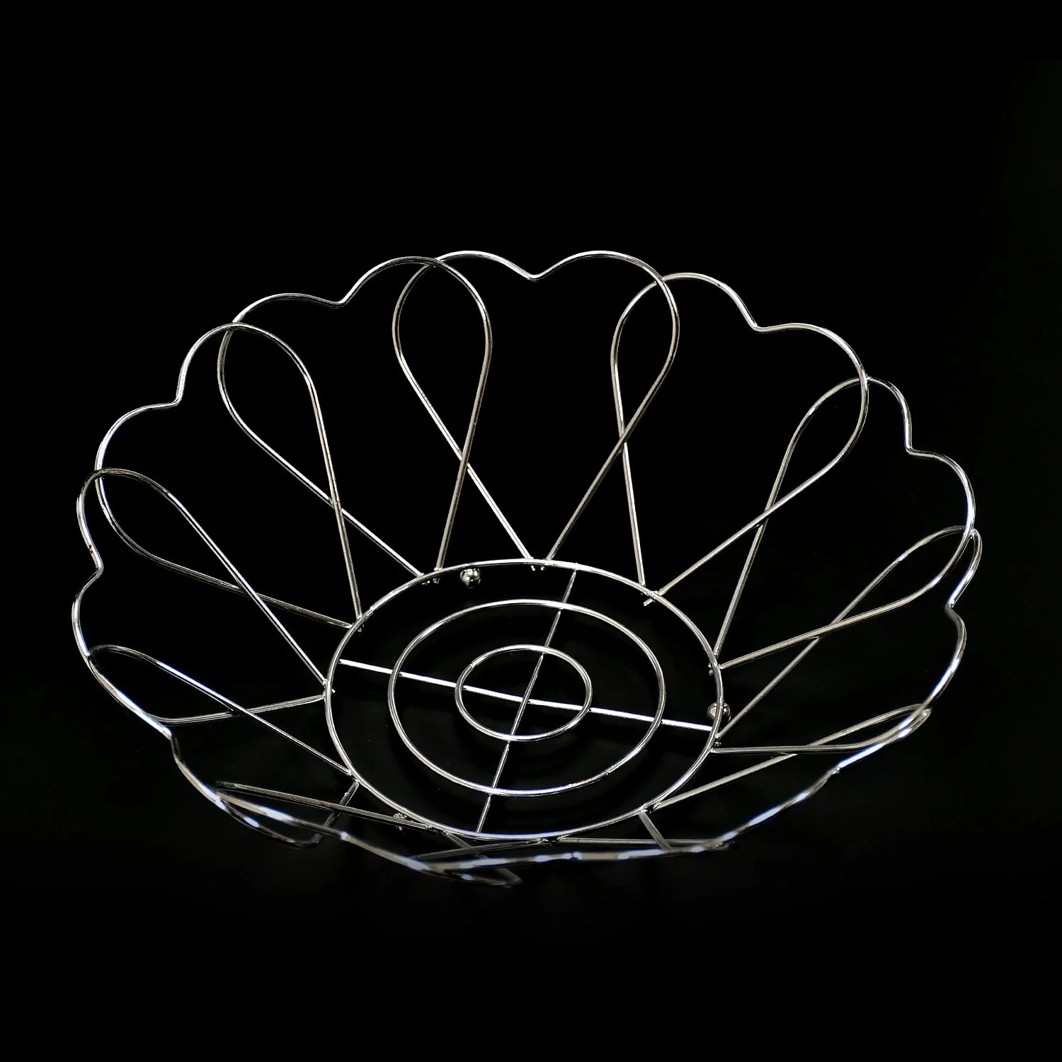 5122 Stainless Steel Fruit Basket (Flower) Fruit Bowl Basket - Image 2