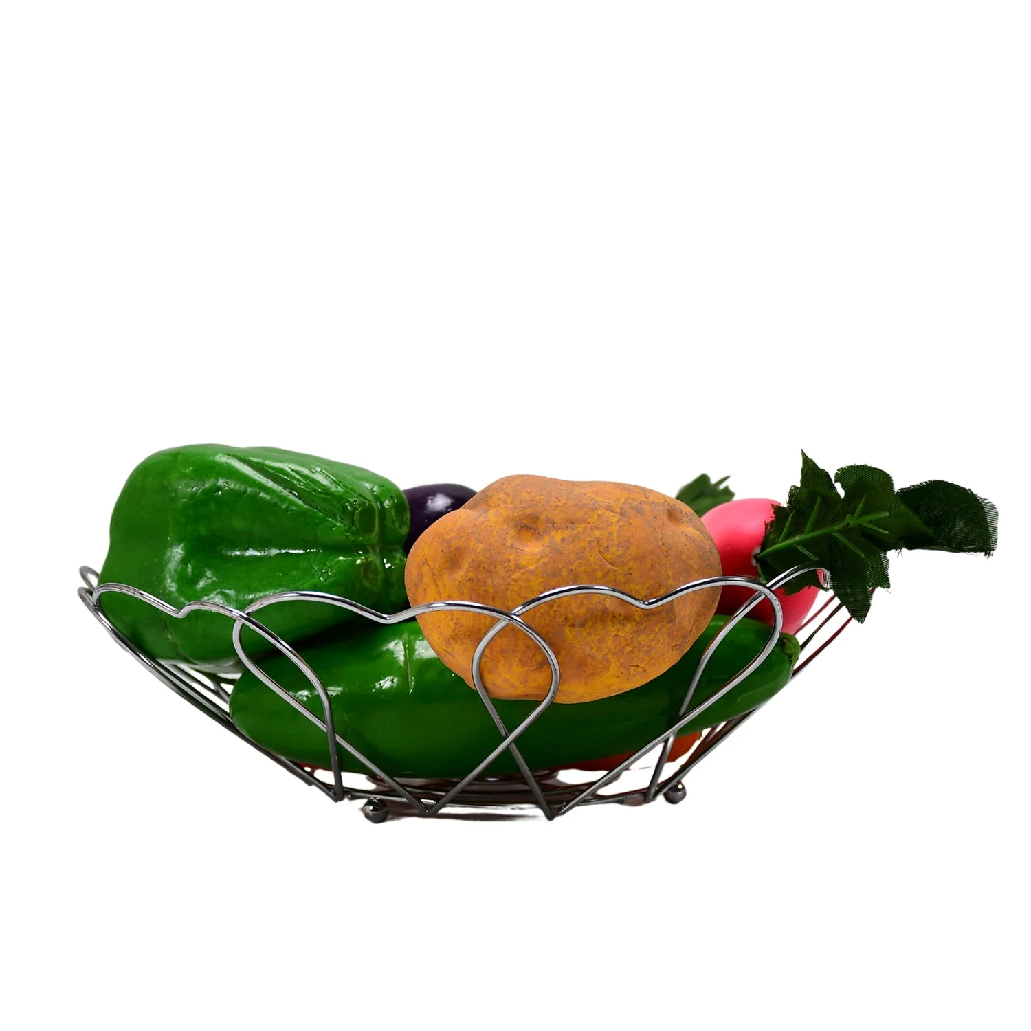 5122 Stainless Steel Fruit Basket (Flower) Fruit Bowl Basket - Image 4