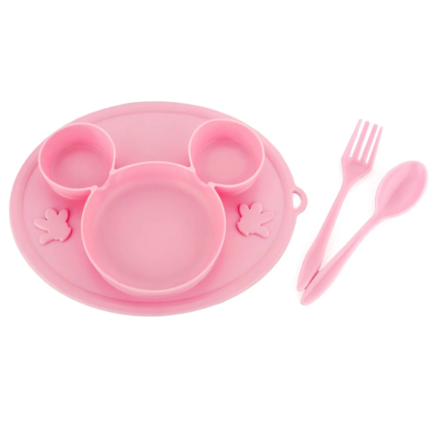 tm0286 Silicon Micky Plate And 1 Spoon & 1 Fork Card Packing ( 1 Pc Product) - Image 6