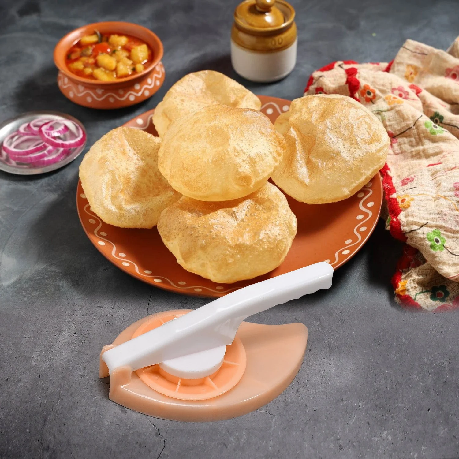 5215 Puri Chapati Press Machine Plastic For Kitchen Use ( 1 pcs ) - Image 3