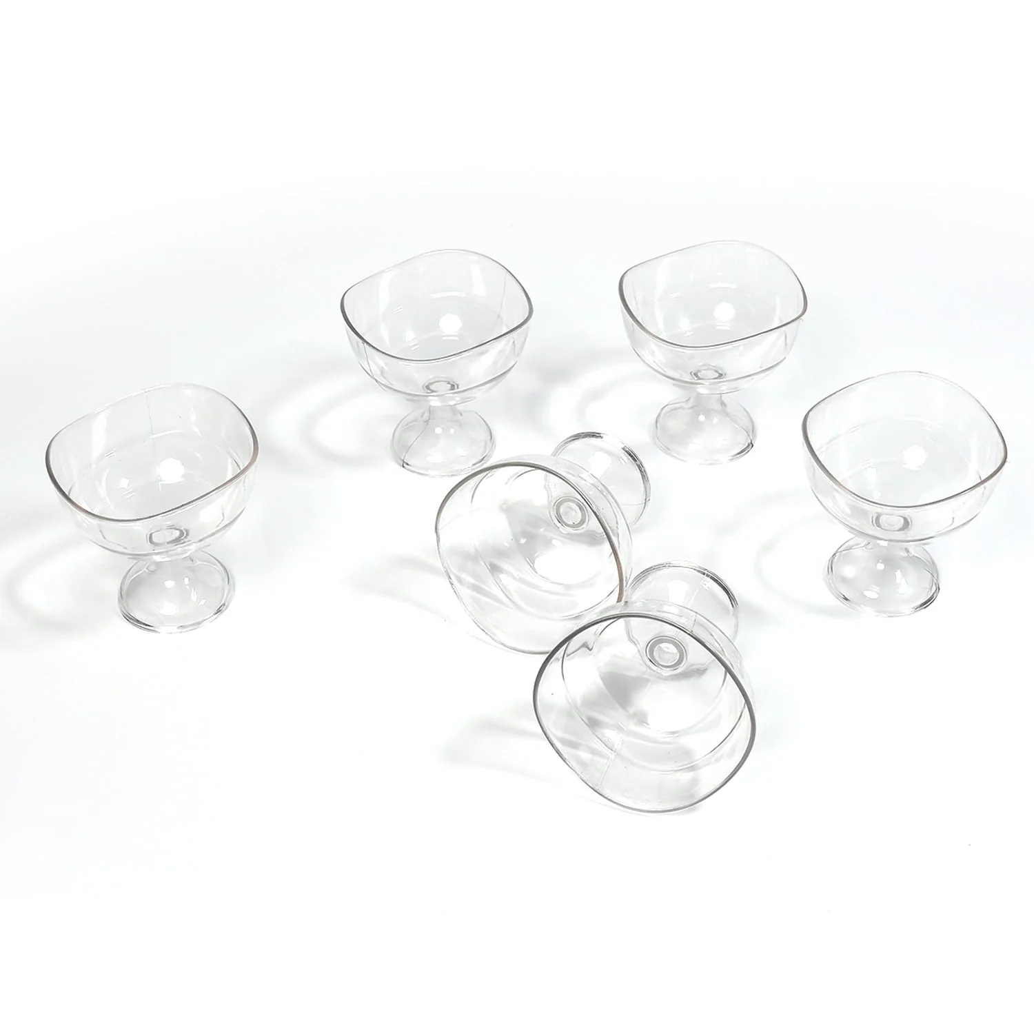 5297 Royal Style Dessert & ICE Cream Cup Bowl Plastic 6pcs For Home , Office & Party Use - Image 3