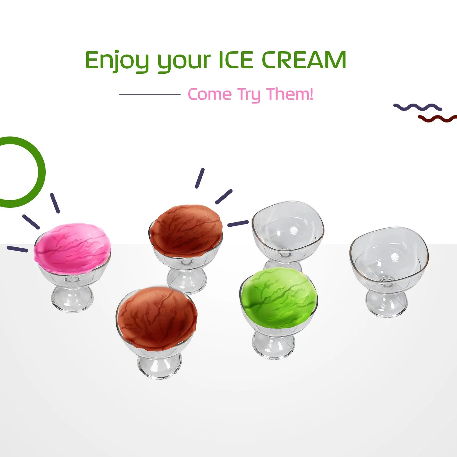 5297 Royal Style Dessert & ICE Cream Cup Bowl Plastic 6pcs For Home , Office & Party Use - Image 7