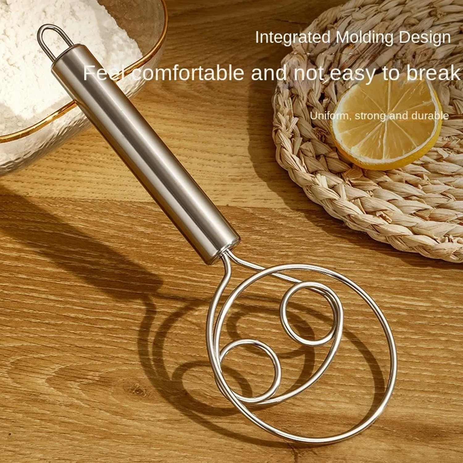 5484 DOUGH WHISK, PREMIUM STAINLESS STEEL DUTCH WHISK, DOUGH HAND MIXER ARTISAN BLENDER FOR EGG, BREAD, CAKE, PASTRY, PIZZA DOUGH - PERFECT BAKING TOOLS, WHISKING, TIRRING KITCHEN TOOLS (1 PC) - Image 4