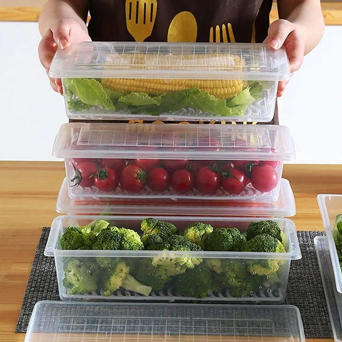 5792 Vegetables & Fruits Freezer Storage Container (PACK OF 6PC 1500ML) - Image 2