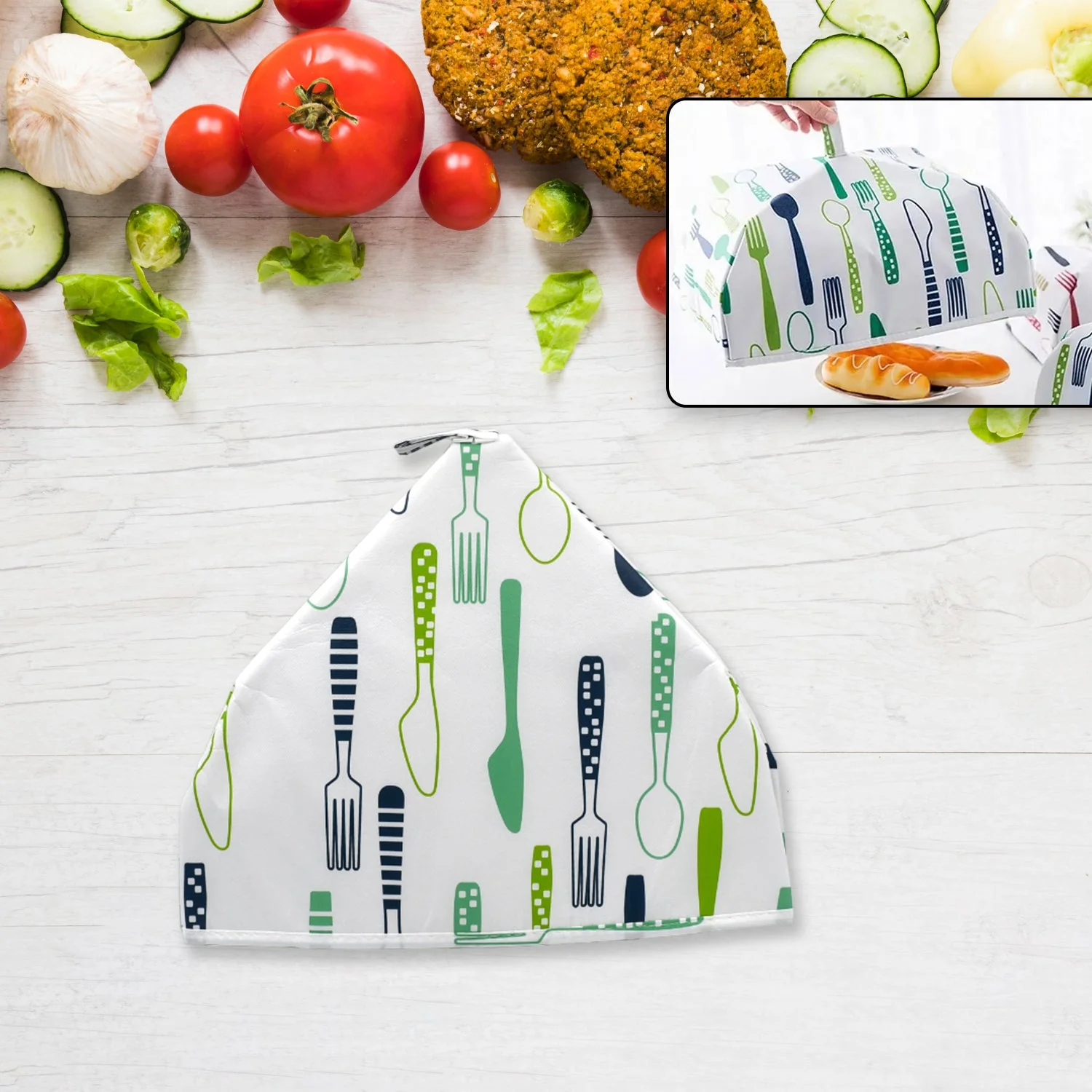 5864 Foldable Food Covers Anti-dust Heat Preservation Anti Fly Mosquito Kitchen Lid Foldable Cover for Hot Food Food Dish Insulation Cover, Food Warmer Cover, for Kitchen, Picnic - Image 6