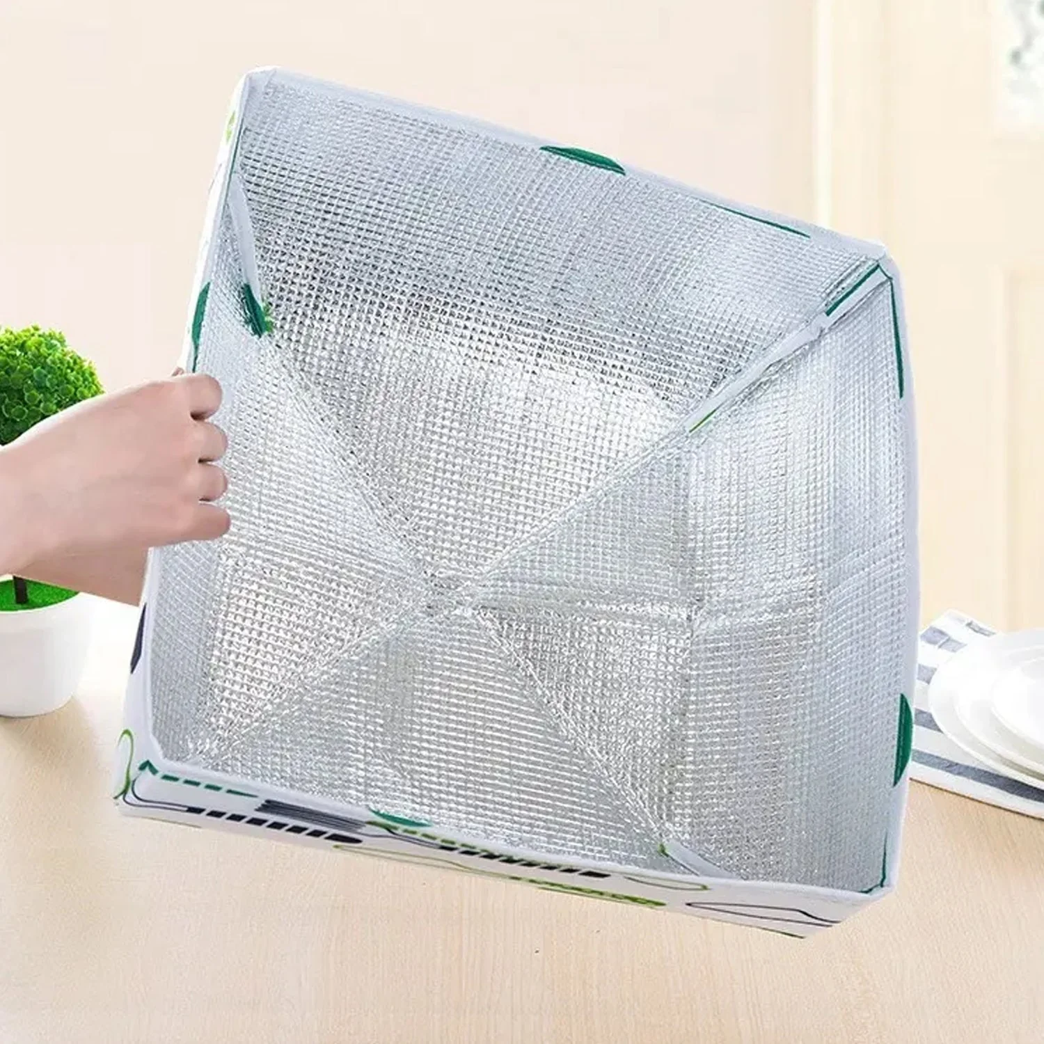 5864A Foldable Food Covers Anti-dust Heat Preservation Anti Fly Mosquito Kitchen Lid Foldable Cover for Hot Food Food Dish Insulation Cover, Food Warmer Cover, for Kitchen, Picnic - Image 3