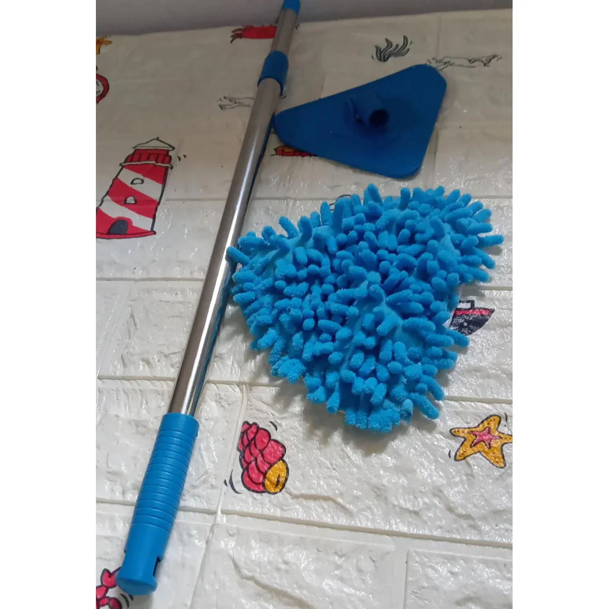 6001 Stainless Steel Road Adjustable Triangle Mop Used for Cleaning Dusty and Wet Floor Surfaces and Tiles - Image 12
