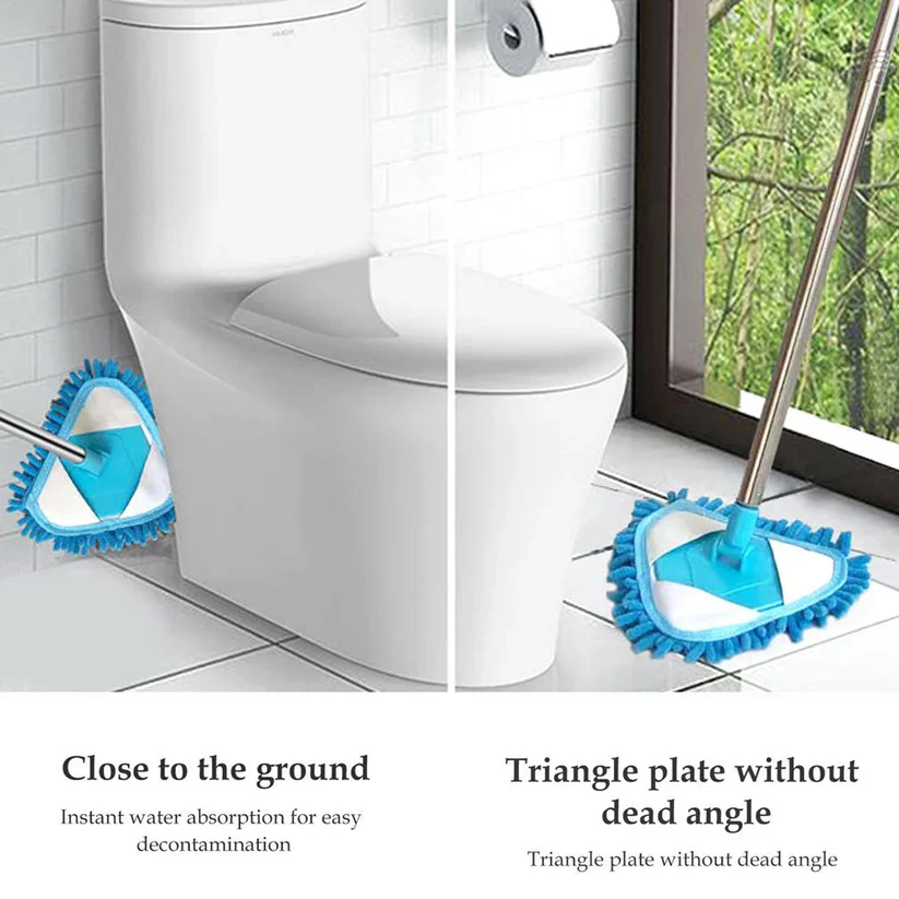 6001 Stainless Steel Road Adjustable Triangle Mop Used for Cleaning Dusty and Wet Floor Surfaces and Tiles - Image 4