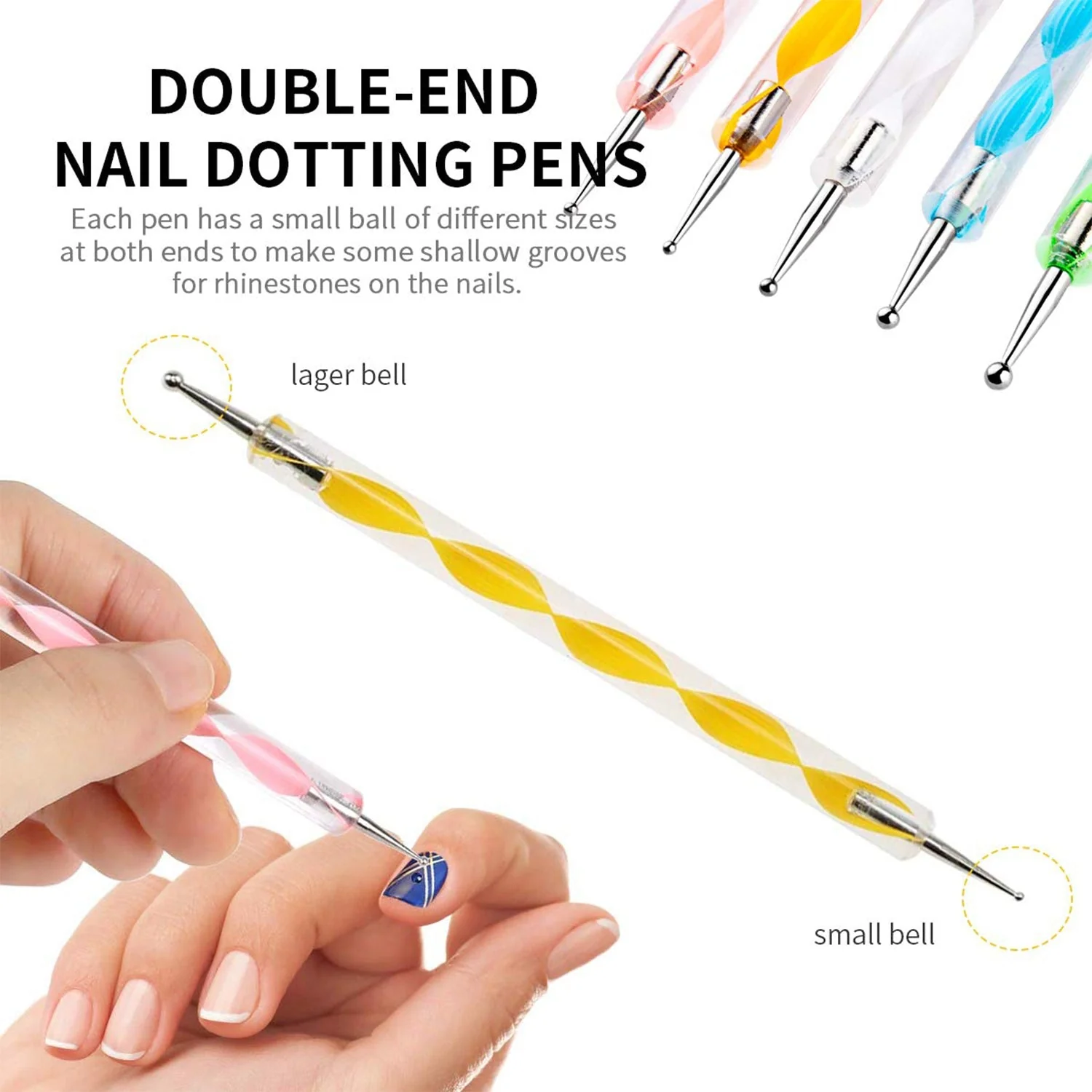 6020 Nail Art Point Pen and Set Used by Womens and Ladies for Their Fashion Purposes. - Image 6