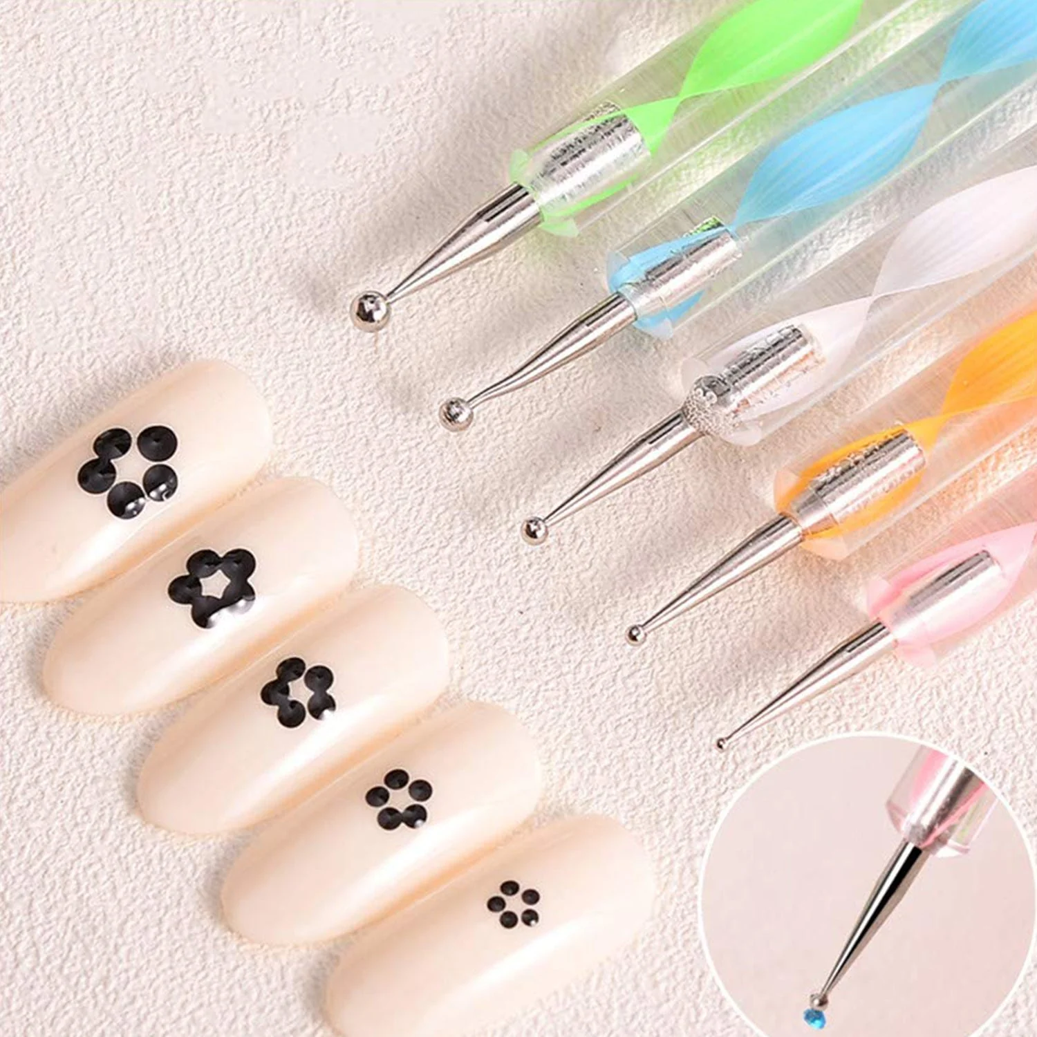 6020 Nail Art Point Pen and Set Used by Womens and Ladies for Their Fashion Purposes. - Image 7
