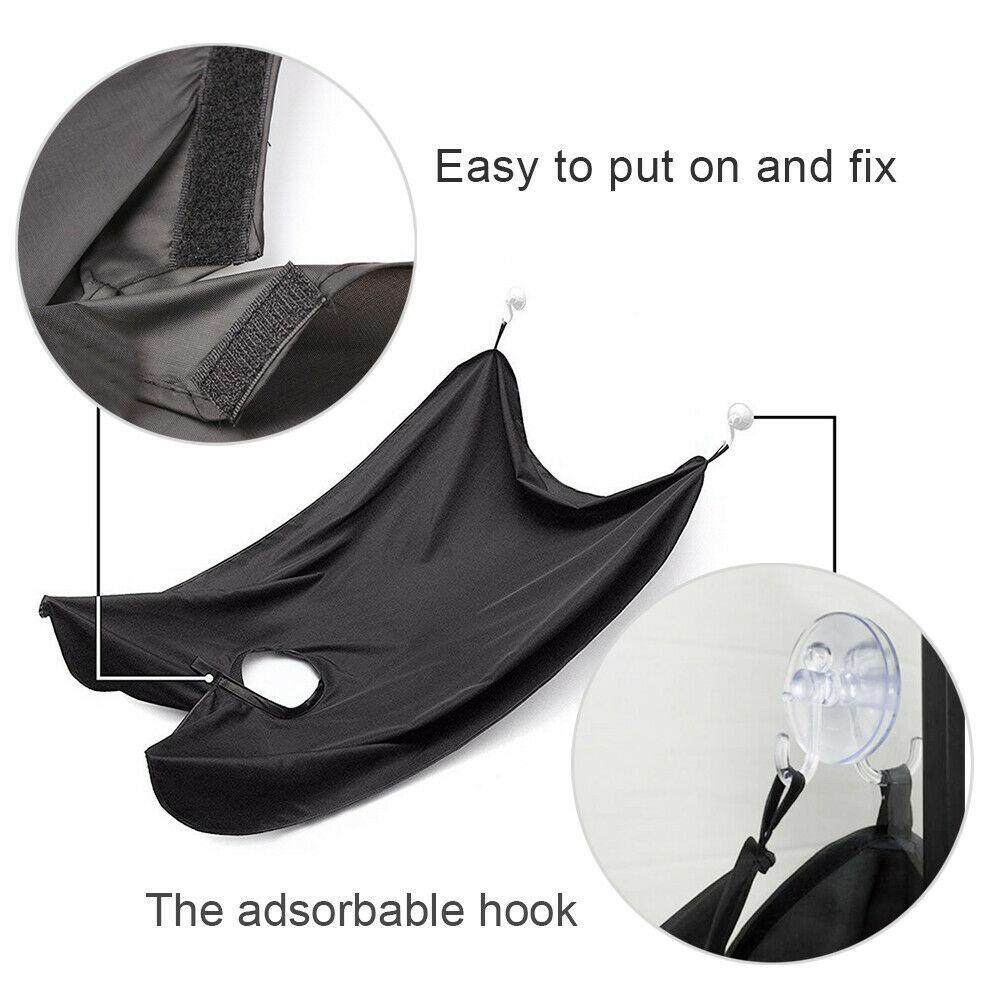 6027 Black Beard Apron Hair Clippings Catcher Grooming Bib - Image 4