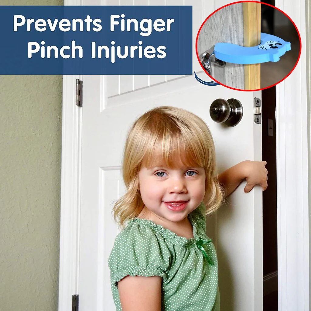 6039 Child Safety Protection Baby Safety Cute Animal Security Card Door Stopper (2PC Set) - Image 2