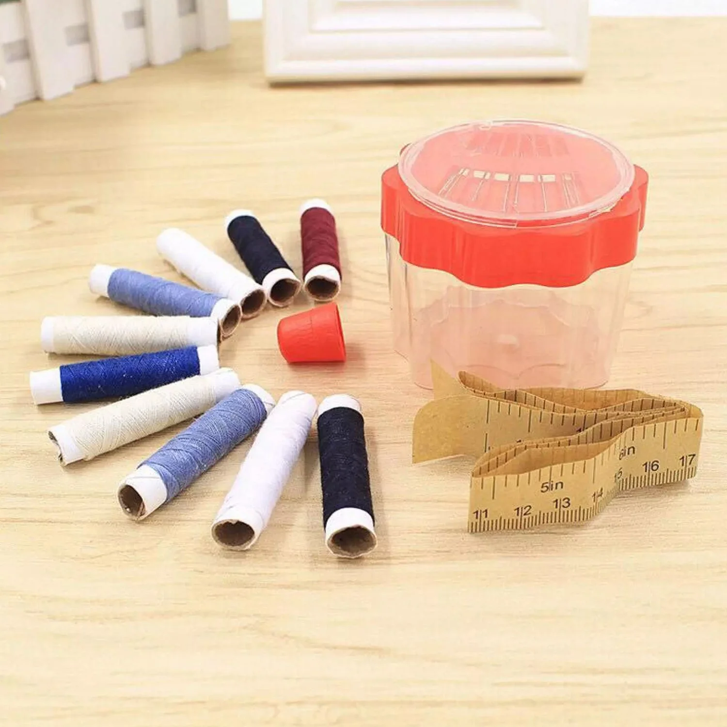 6050 24 Pc Sewing Box used in storing of thread roles and sewing stuff including all home purposes. - Image 5