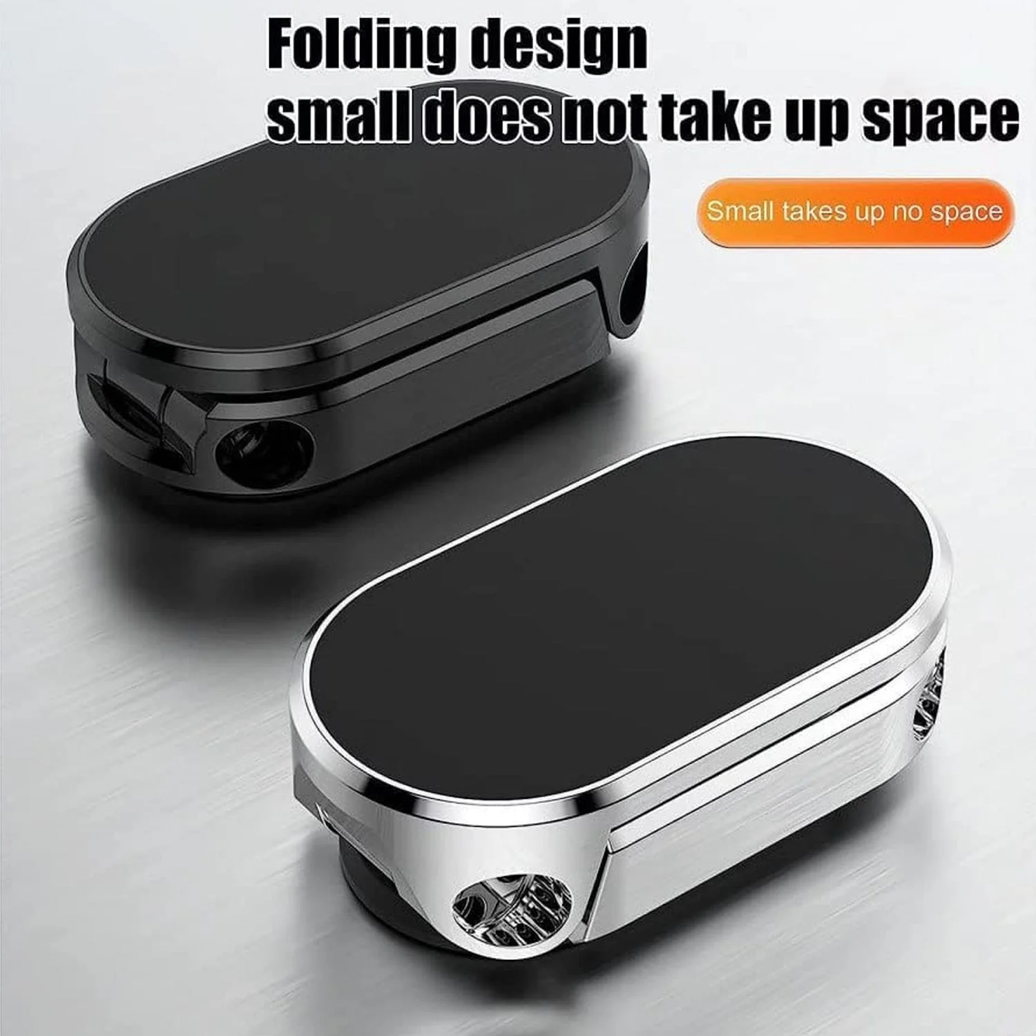 6102 360 Degree Rotating Magnetic Car Phone Holder | Metal Folding Car Phone Holder | New Alloy Folding Magnetic Car Phone Holder (Pack of 1) - Image 3