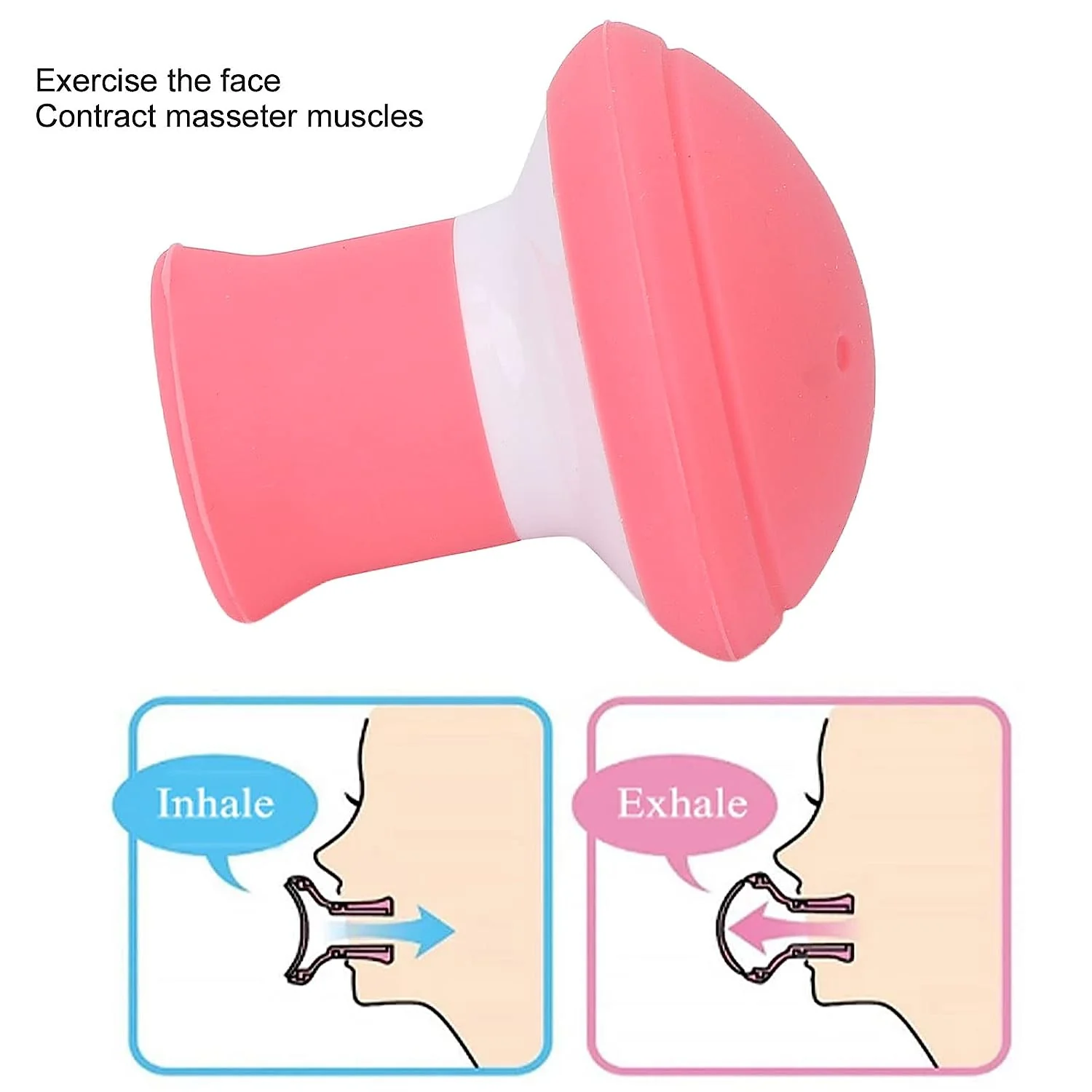 6104a SILICONE FACIAL JAW EXERCISER BREATHING TYPE FACE SLIMMER, BREATHING TYPE FACE SLIMMER FACE LIFT INHALING & EXHALING TOOL, LOOK YOUNGER AND HEALTHIER - HELPS REDUCE STRESS AND CRAVINGS (Card Packing) - Image 5