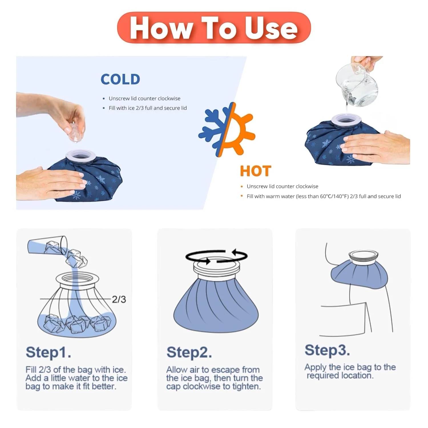 6165 Ice Bag for Pain Relief Cold and Hot - Image 3