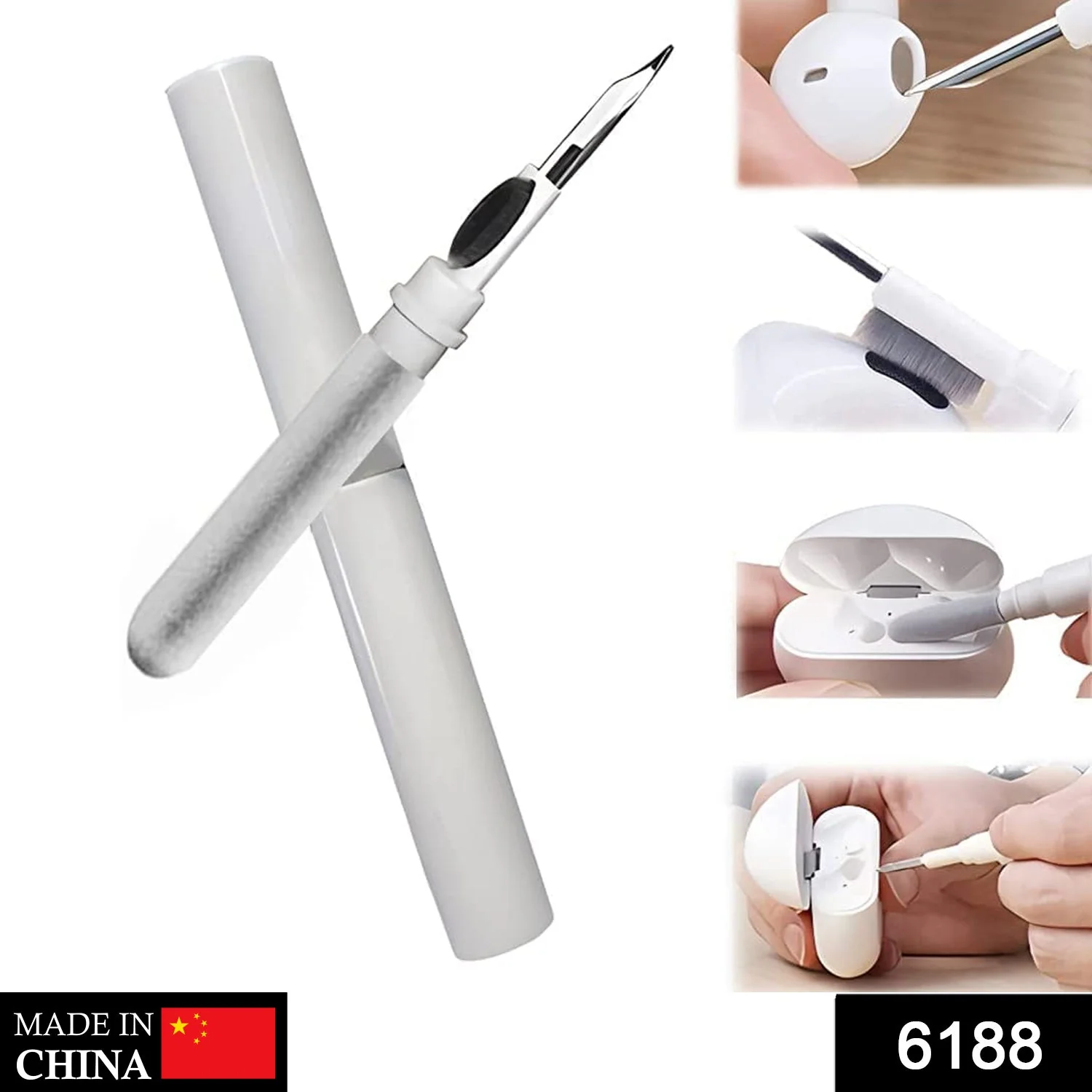 TM0274 3 In 1 Earbuds Cleaning Pen For Cleaning Of Ear Buds And Ear Phones Easily Without Having Any Damage.