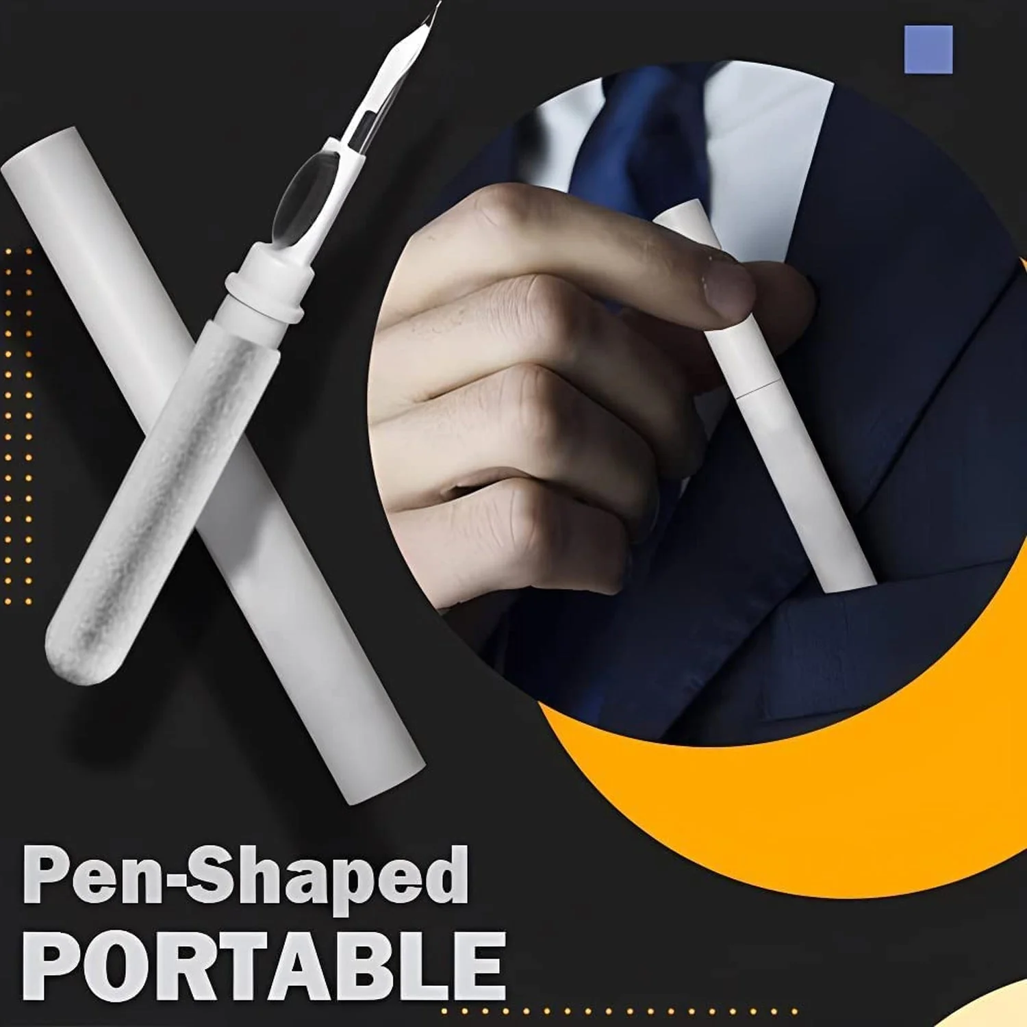 TM0274 3 In 1 Earbuds Cleaning Pen For Cleaning Of Ear Buds And Ear Phones Easily Without Having Any Damage. - Image 3