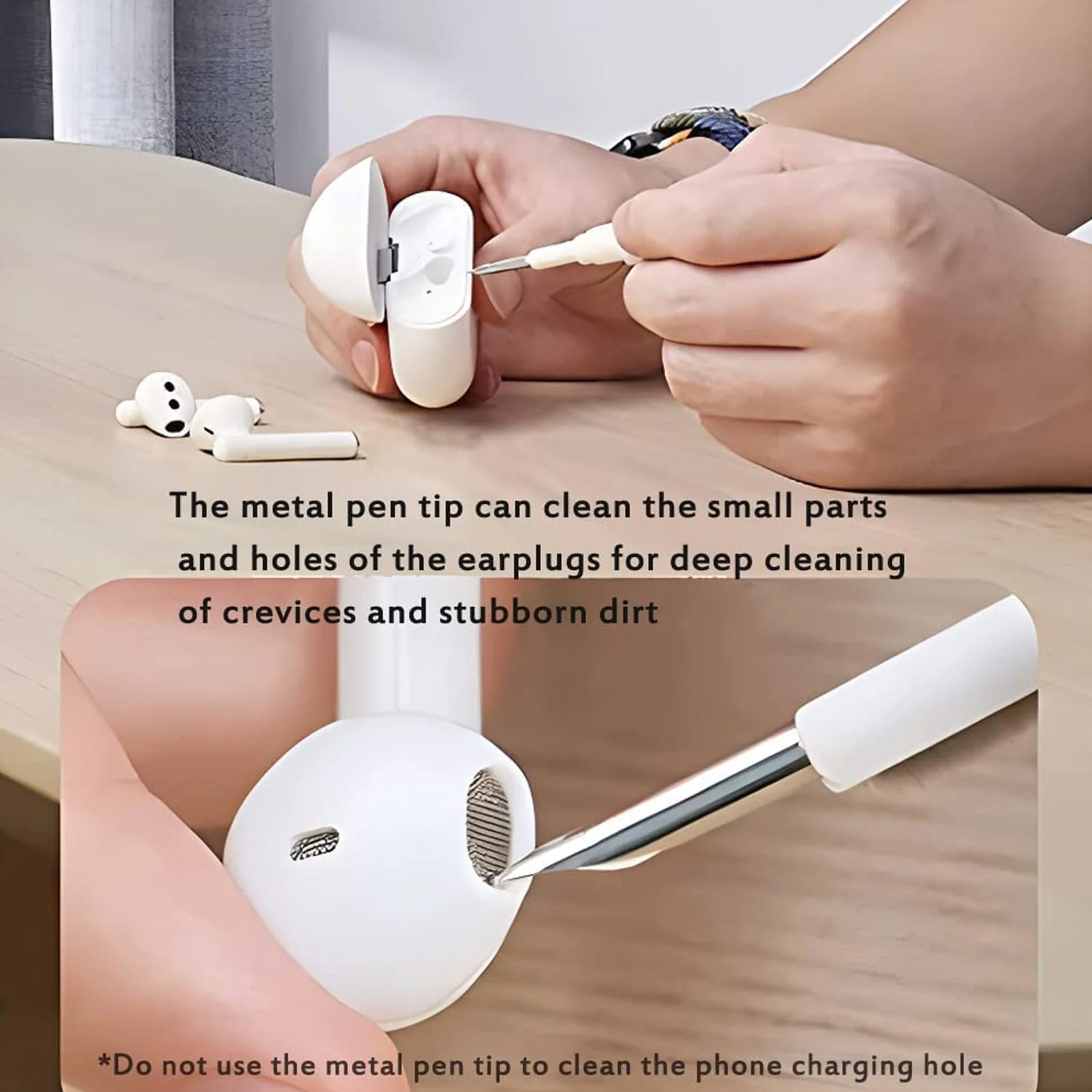 TM0274 3 In 1 Earbuds Cleaning Pen For Cleaning Of Ear Buds And Ear Phones Easily Without Having Any Damage. - Image 6
