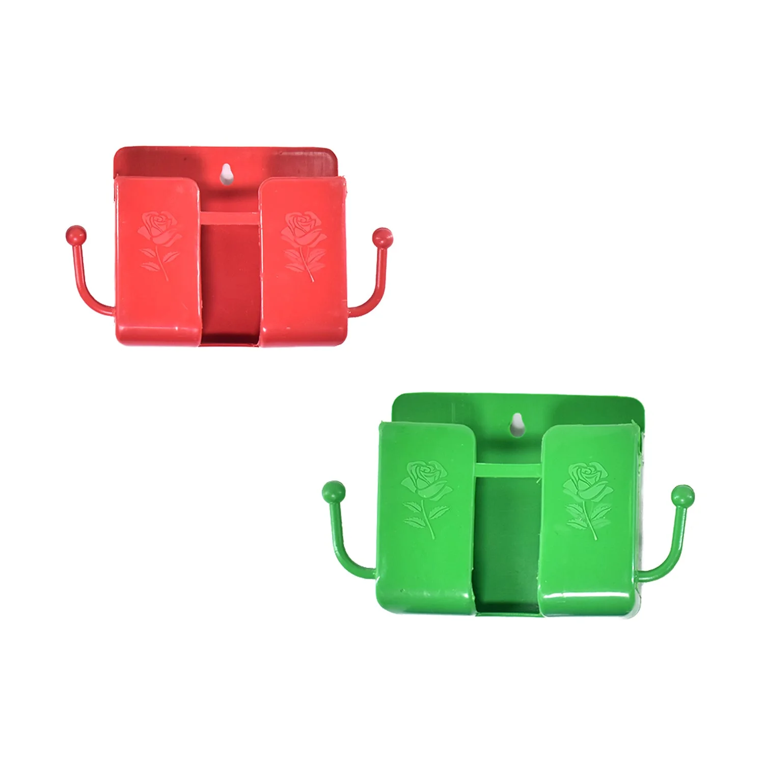 6201A Wall Mounted Storage Box/Remote Storage Organizer Case with 2 Side Hanging Hooks. - Image 6
