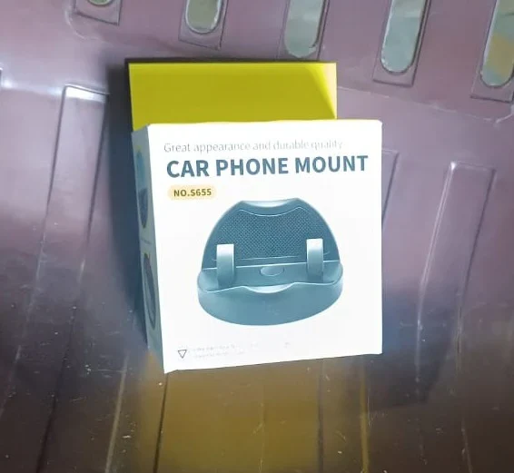 6236 2 in 1 Car Anti-Slip Mat, Phone Holder Non Slip Sticky Phone Mount Holder (1 Set) - Image 9