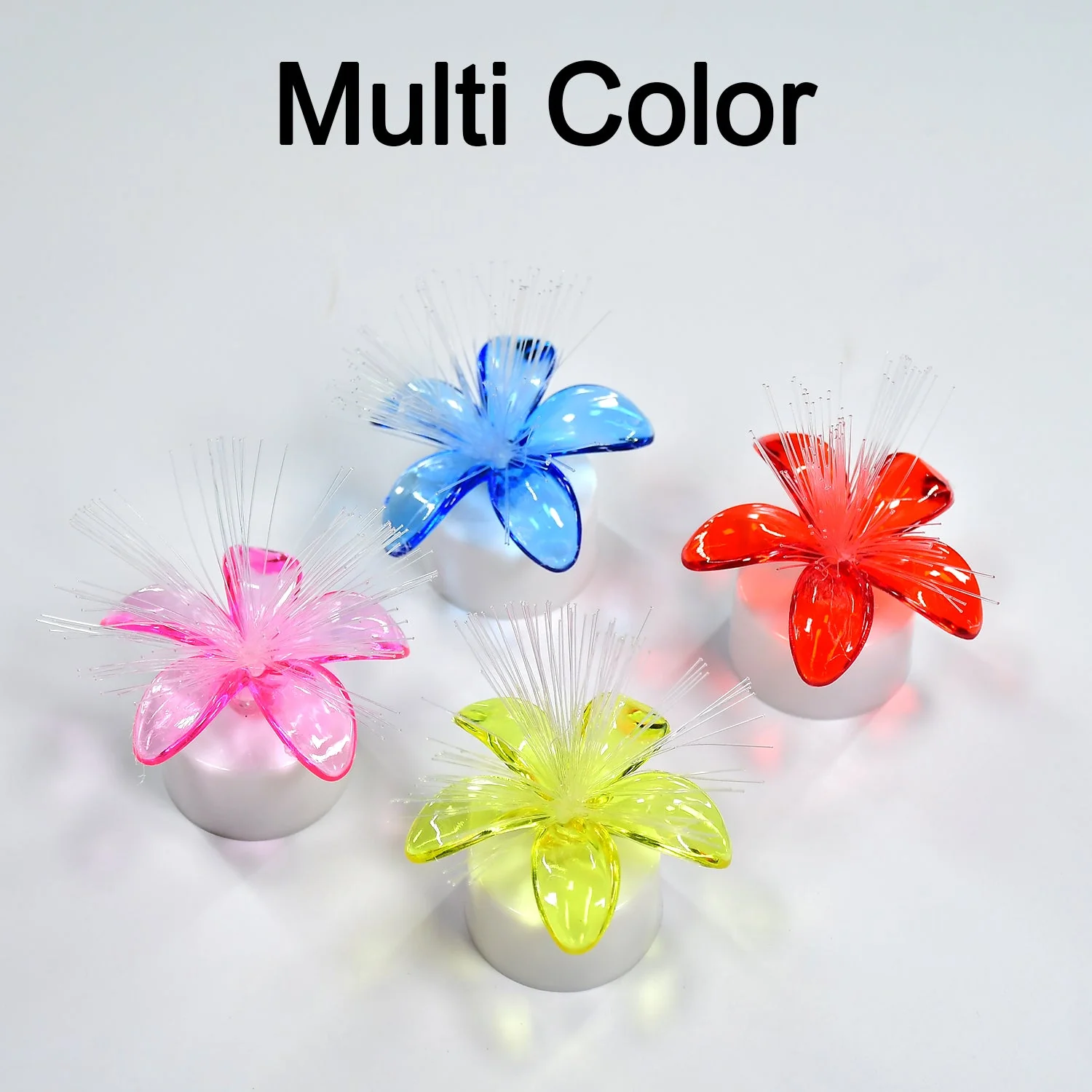 6237 Fiber Optic Light, Mini Color Change LED Table Centerpieces,  Light Up Candle - Pack of 12 - Image 2