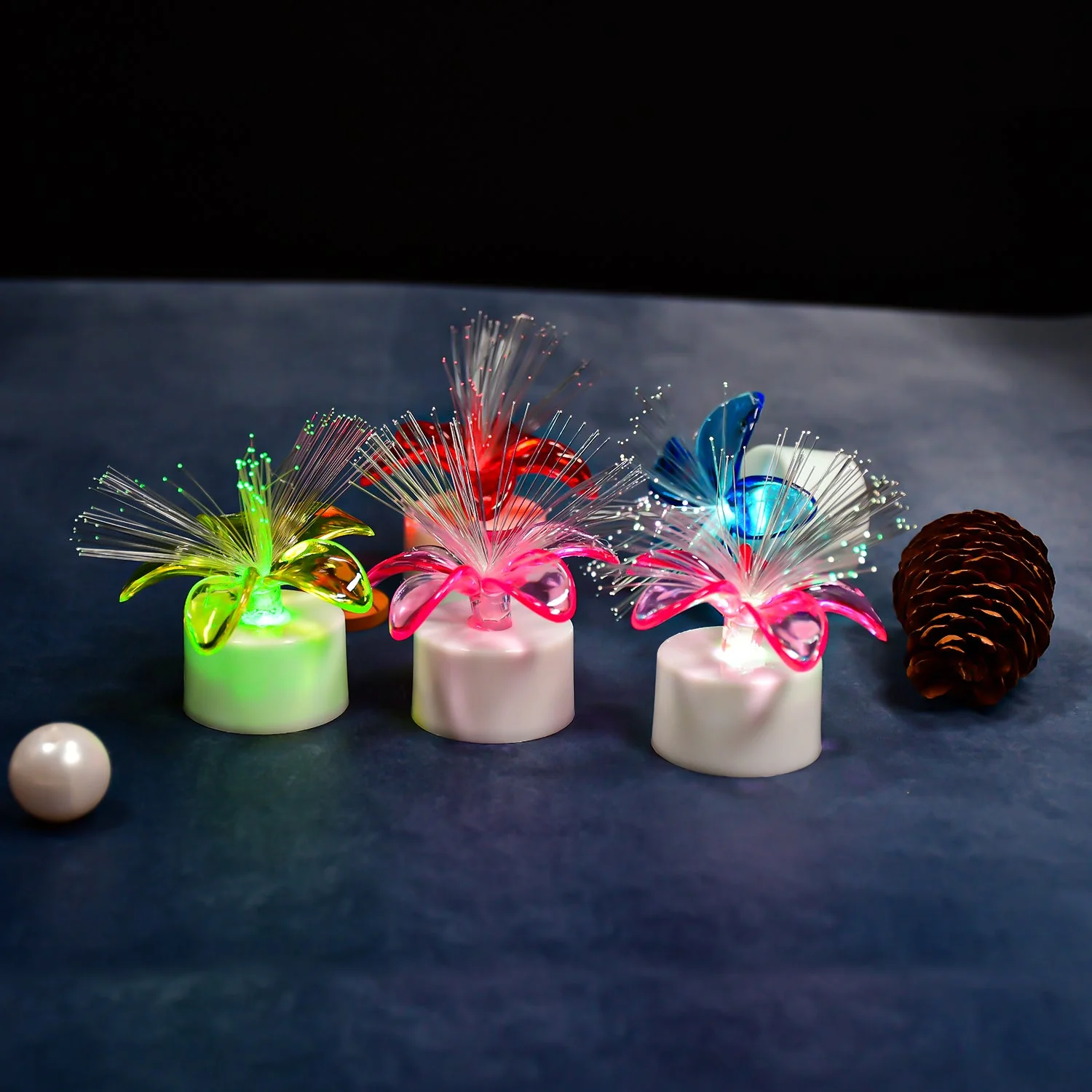 6237 Fiber Optic Light, Mini Color Change LED Table Centerpieces,  Light Up Candle - Pack of 12 - Image 6