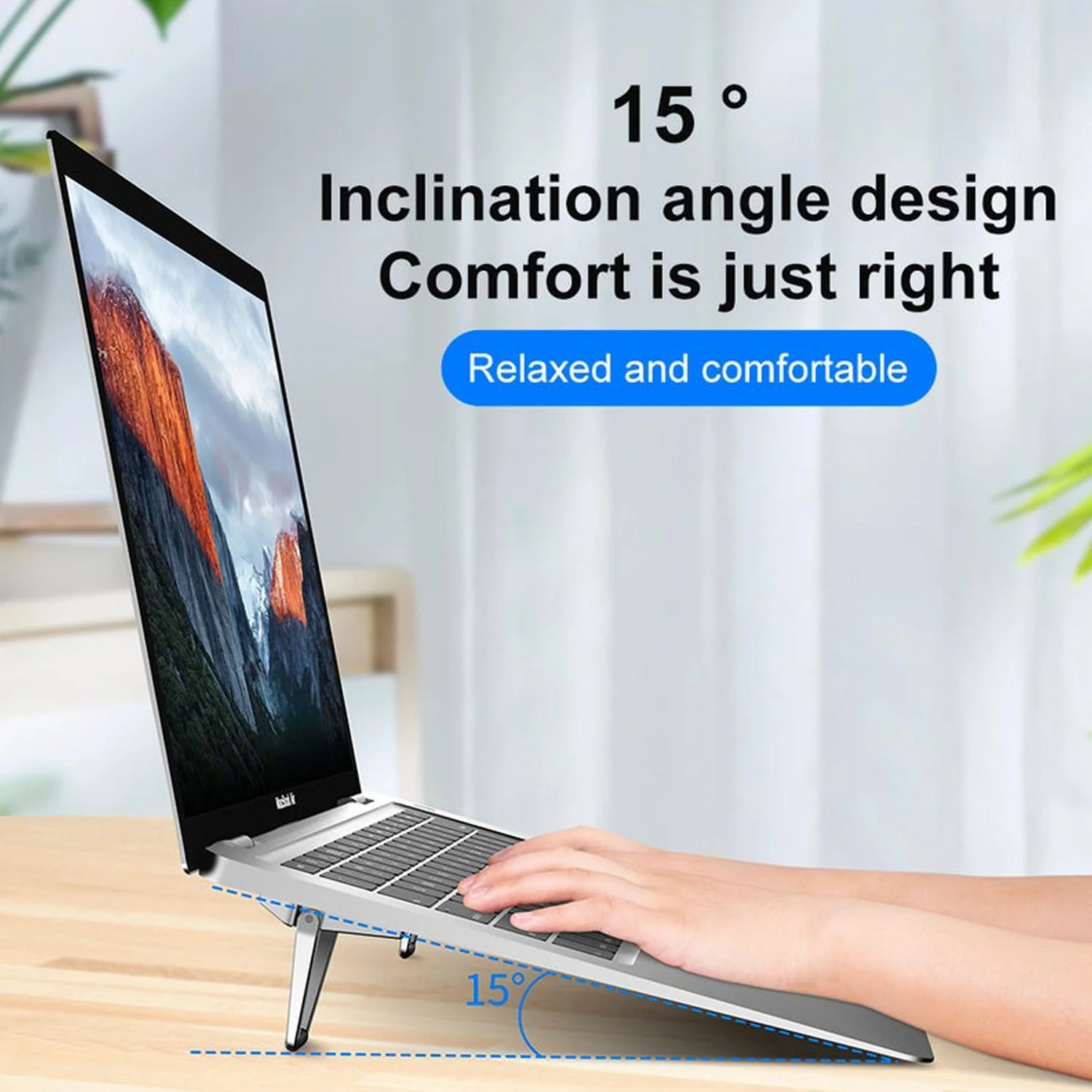 6300 Mini Premium Metal Folding Stand with Every Laptop Keyboard & Tablet - Image 3