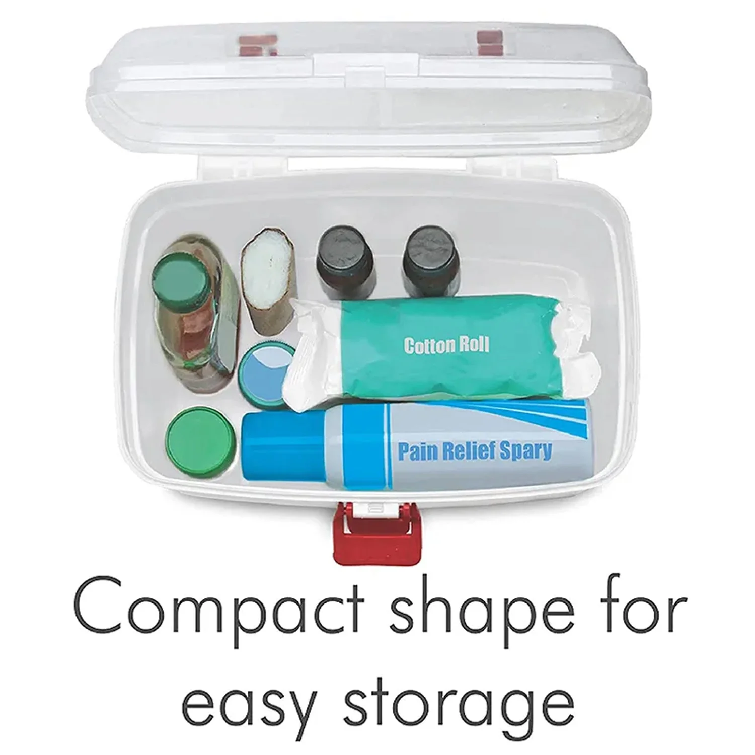 6412 Medical Box, 1 Piece,Indoor Outdoor Medical Utility,Medicine Storage Box,,Detachable Tray Medical Box Multi Purpose Regular Medicine, First Aid Box with Handle, - Image 4