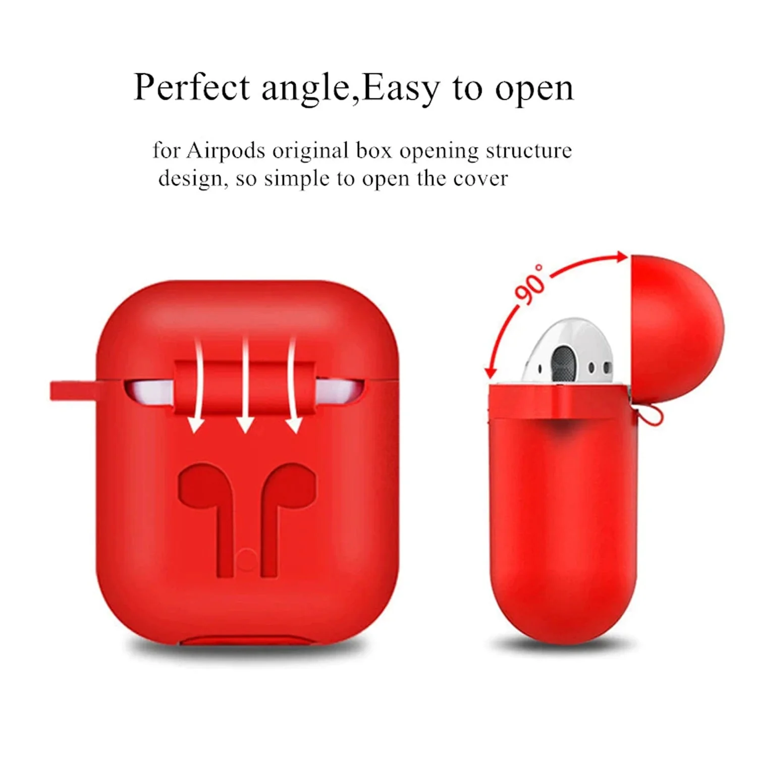 6473 Silicone Shockproof Protection Wireless Headphones Cover with Metal Keychain - Image 12