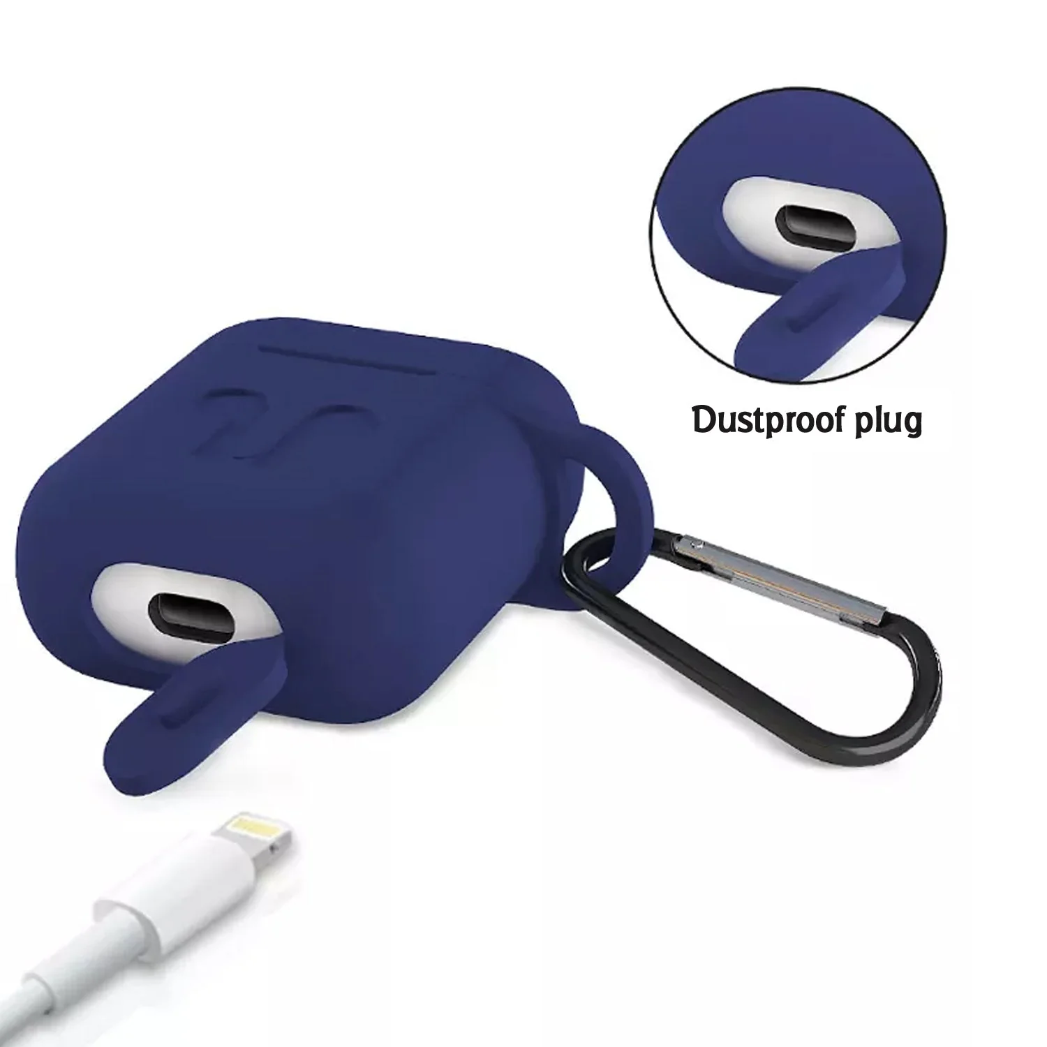 6473 Silicone Shockproof Protection Wireless Headphones Cover with Metal Keychain - Image 7