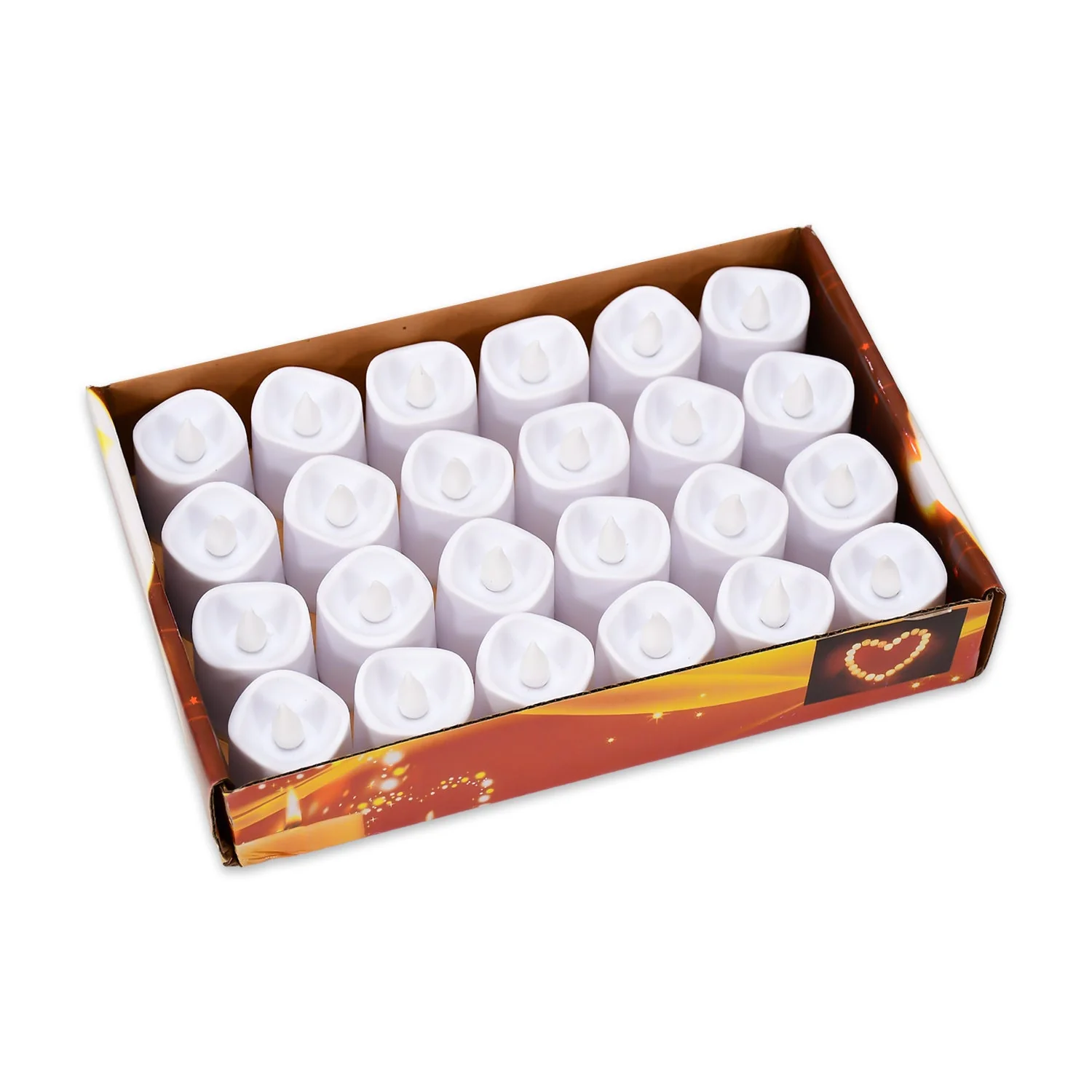 6487 Flameless LED Tealights, Smokeless Plastic Decorative Candles - Led Tea Light Candle For Home Decoration (Pack Of 24) - Image 6