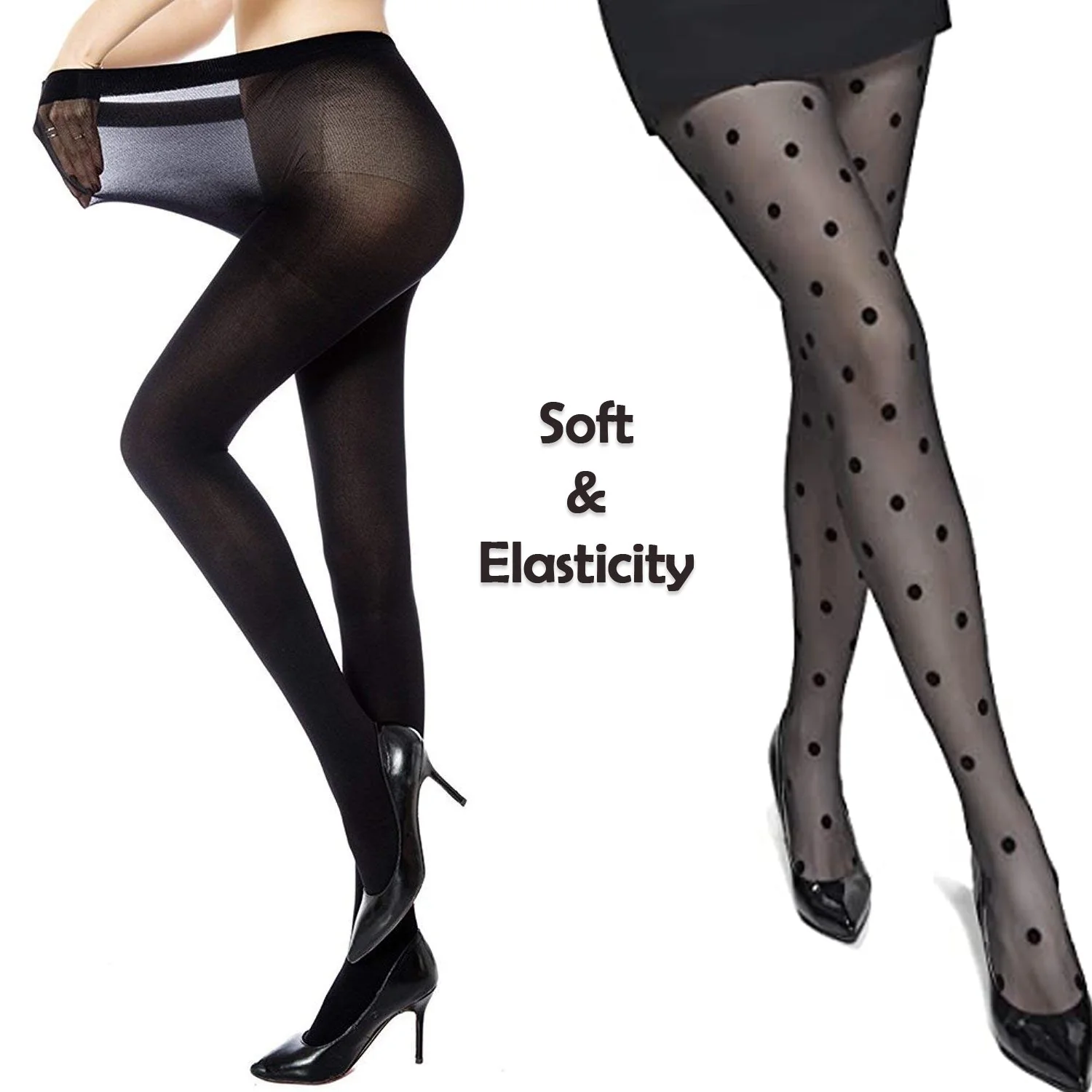 6489 Body Stocking Cloth White Dot Design Stocking Cloth With ELASTIC CLOTH , BEST SOFT MATERIAL CLOTH - Image 3