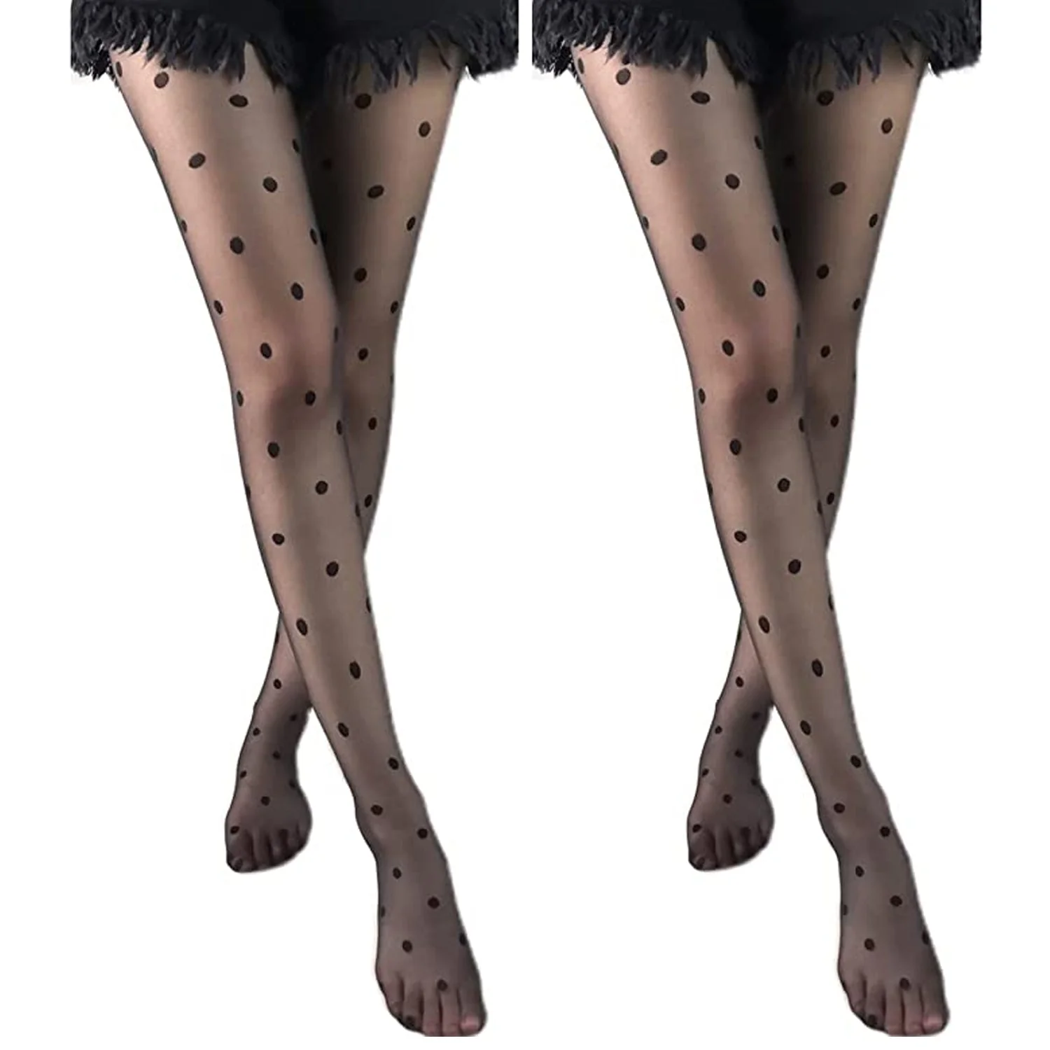 6489 Body Stocking Cloth White Dot Design Stocking Cloth With ELASTIC CLOTH , BEST SOFT MATERIAL CLOTH - Image 4