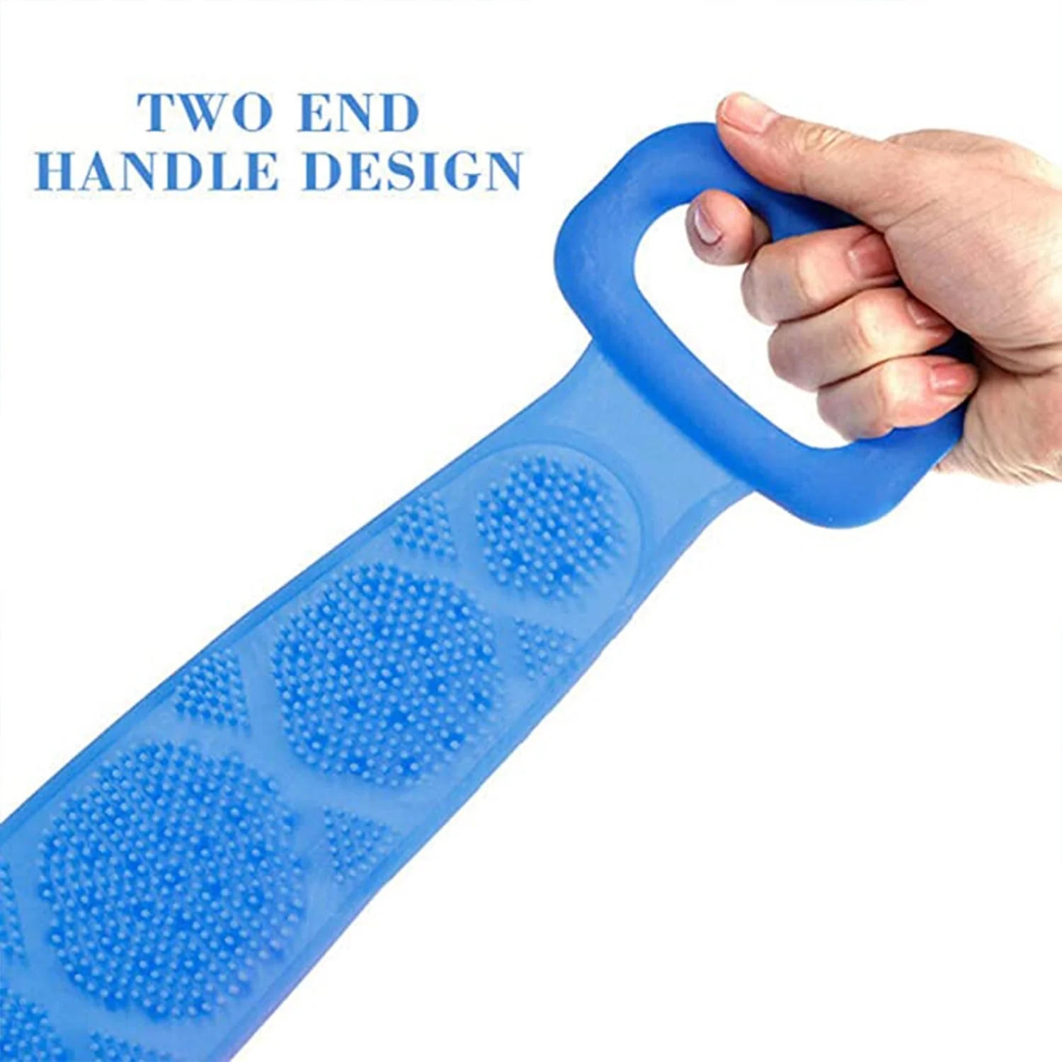 6637 Silicone Body Back Scrubber, Double Side Bathing Brush for Skin Deep Cleaning Massage. - Image 6