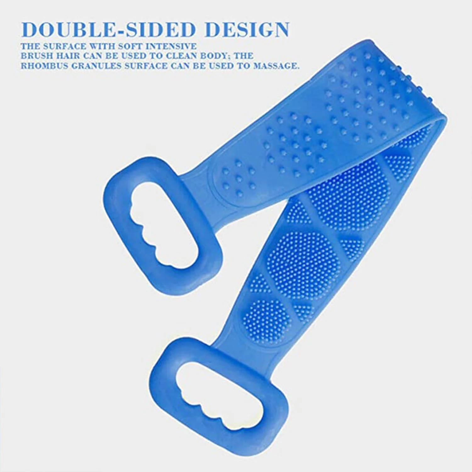 6637 Silicone Body Back Scrubber, Double Side Bathing Brush for Skin Deep Cleaning Massage. - Image 7