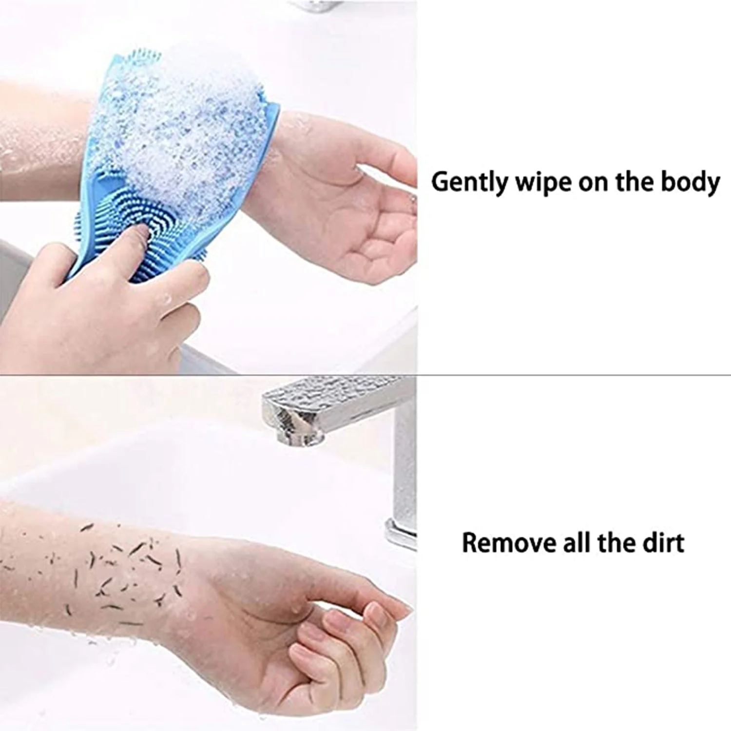 6637 Silicone Body Back Scrubber, Double Side Bathing Brush for Skin Deep Cleaning Massage. - Image 9